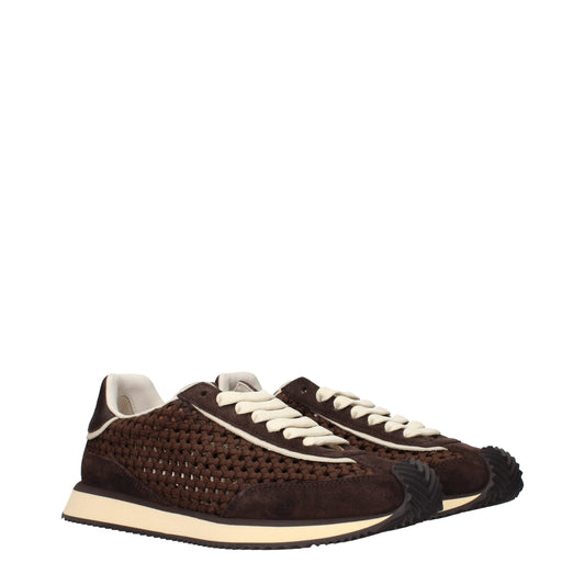 Dolce & Gabbana Brown Fabric Low Top Sneakers Curated Luxury Accessories by Orvyn
