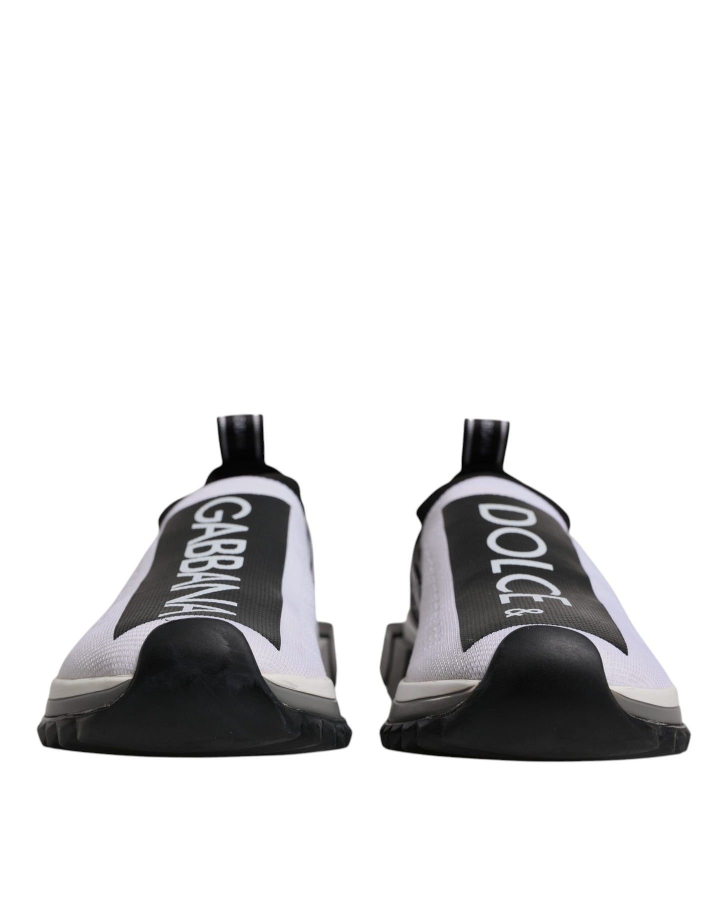 Dolce & Gabbana Black White Slip On Sorrento Sneakers Shoes Curated Luxury Accessories by Orvyn