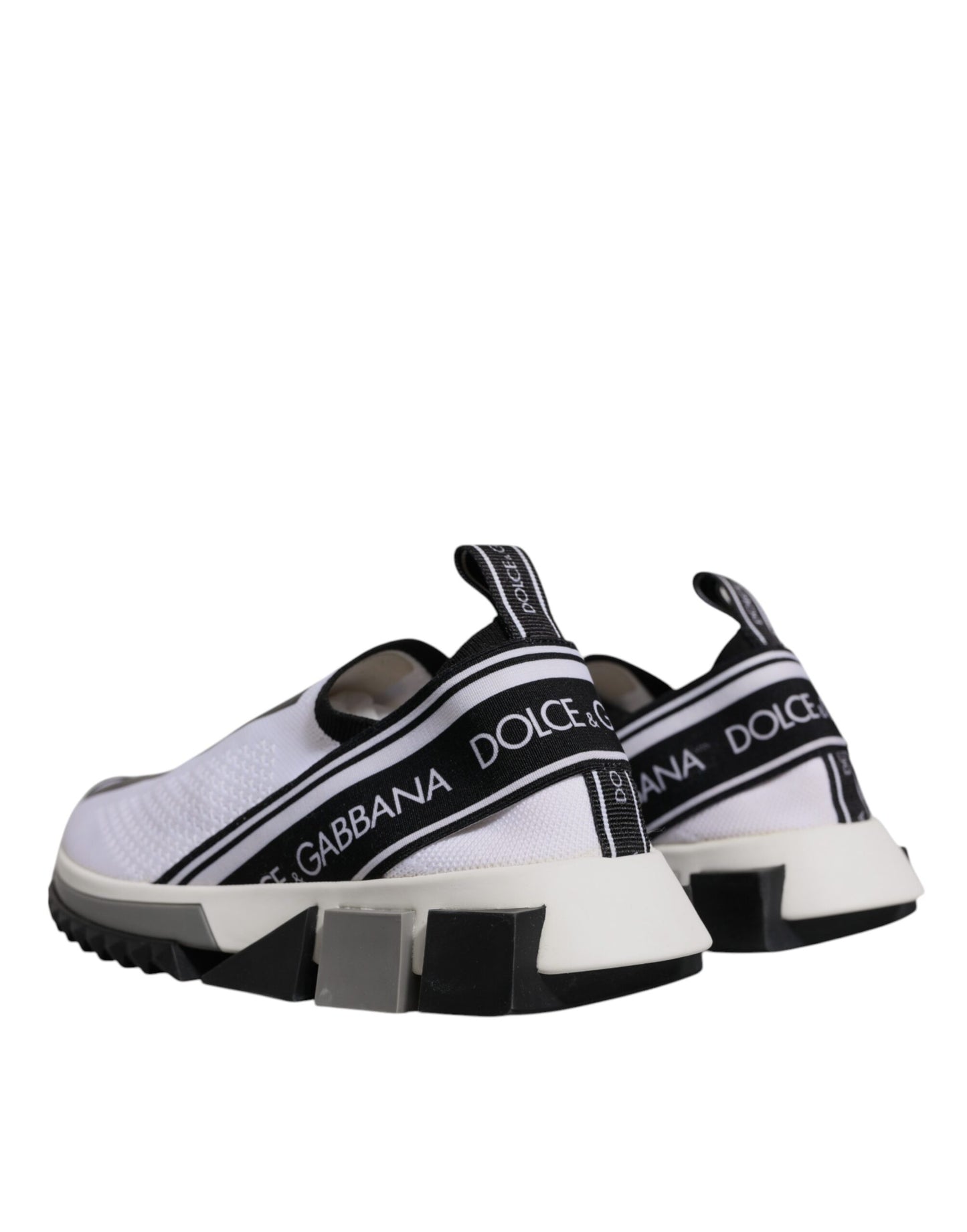 Dolce & Gabbana Black White Slip On Sorrento Sneakers Shoes Curated Luxury Accessories by Orvyn