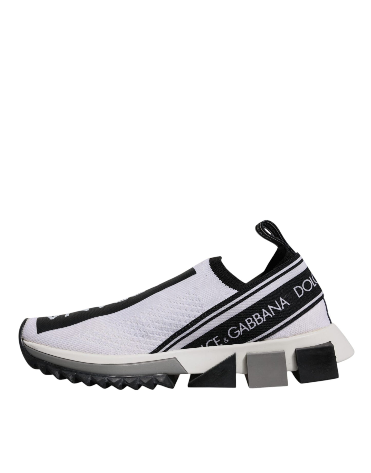 Dolce & Gabbana Black White Slip On Sorrento Sneakers Shoes Curated Luxury Accessories by Orvyn