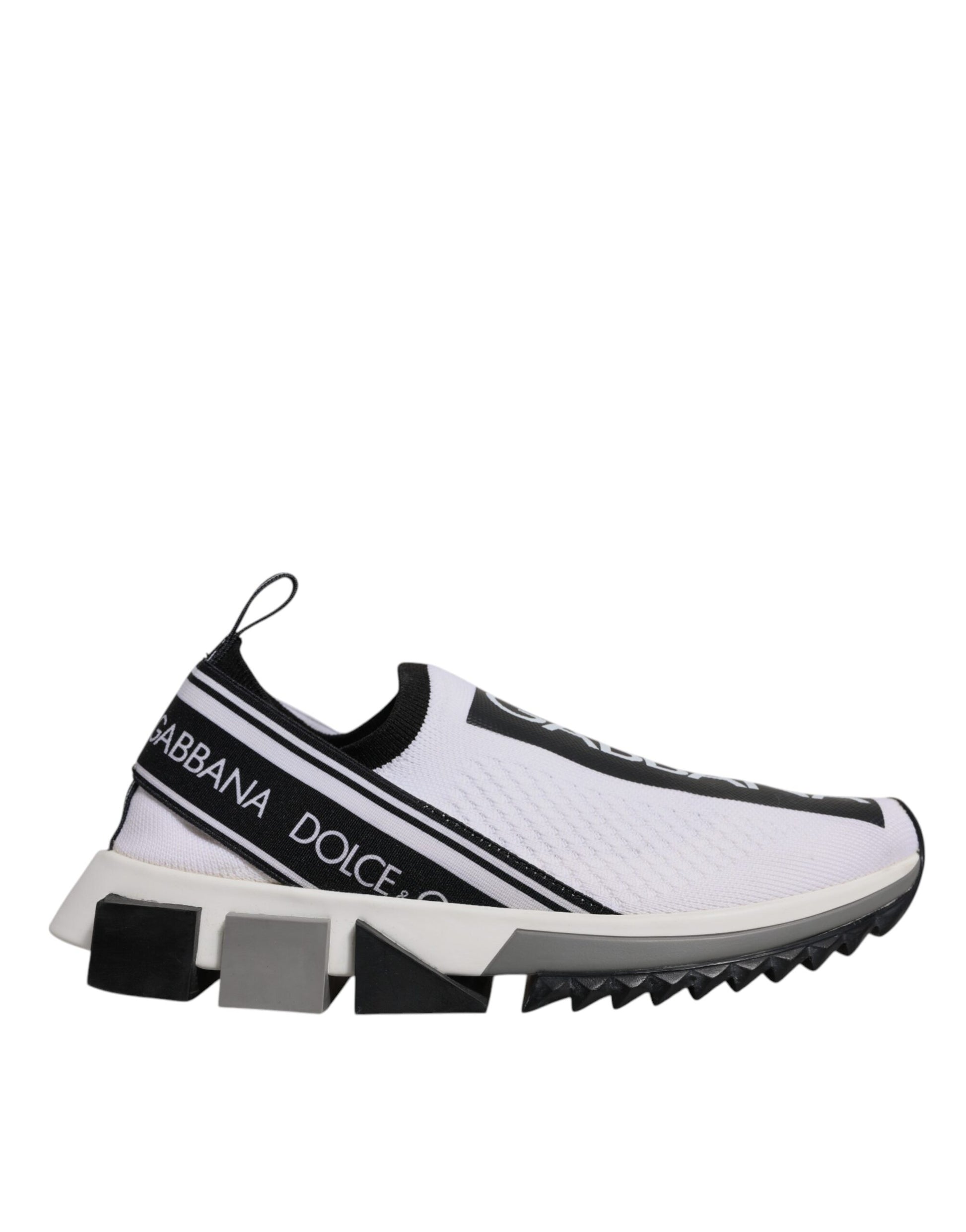 Dolce & Gabbana Black White Slip On Sorrento Sneakers Shoes Curated Luxury Accessories by Orvyn