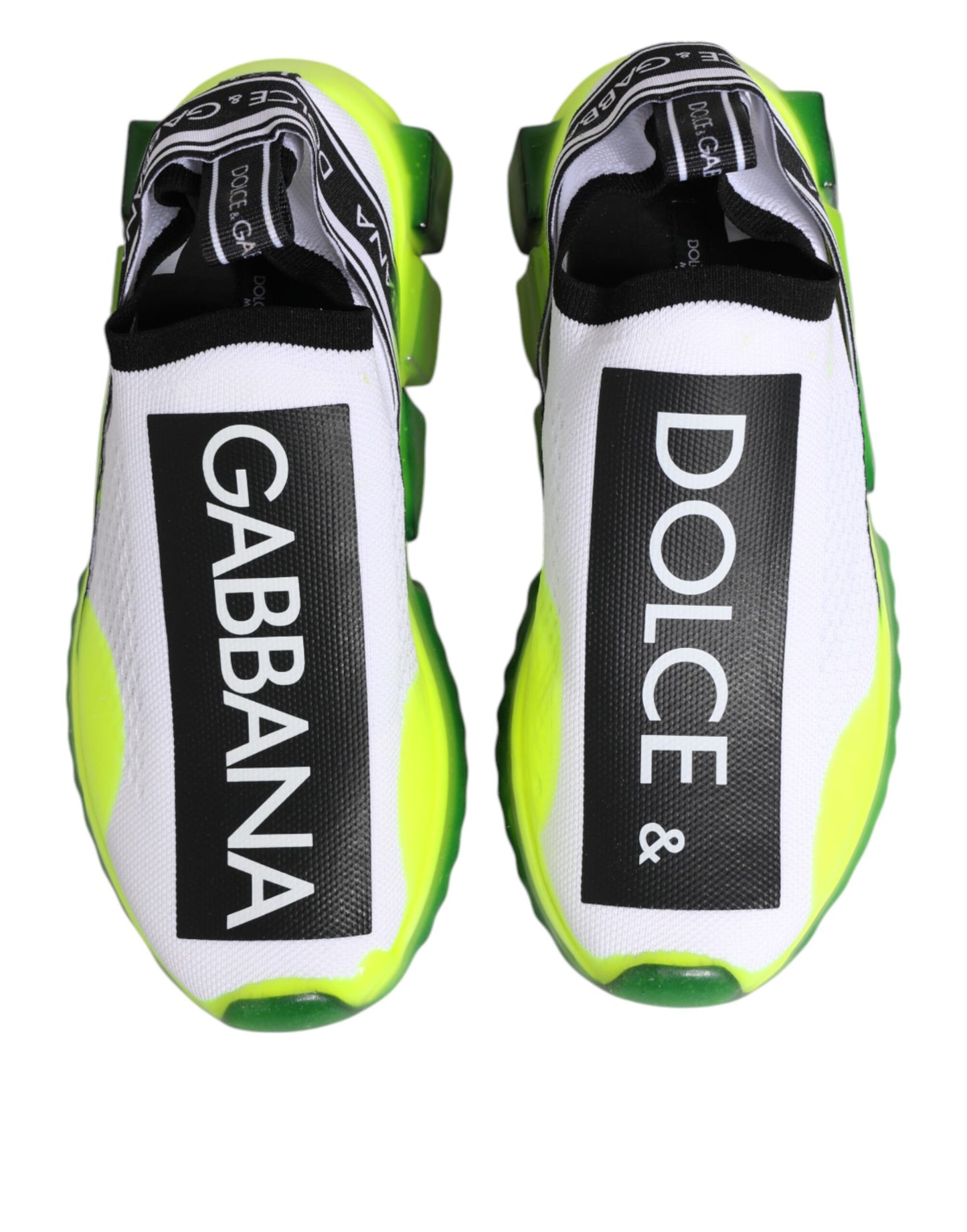 Dolce & Gabbana Black White Slip On Sorrento Sneakers Shoes Curated Luxury Accessories by Orvyn