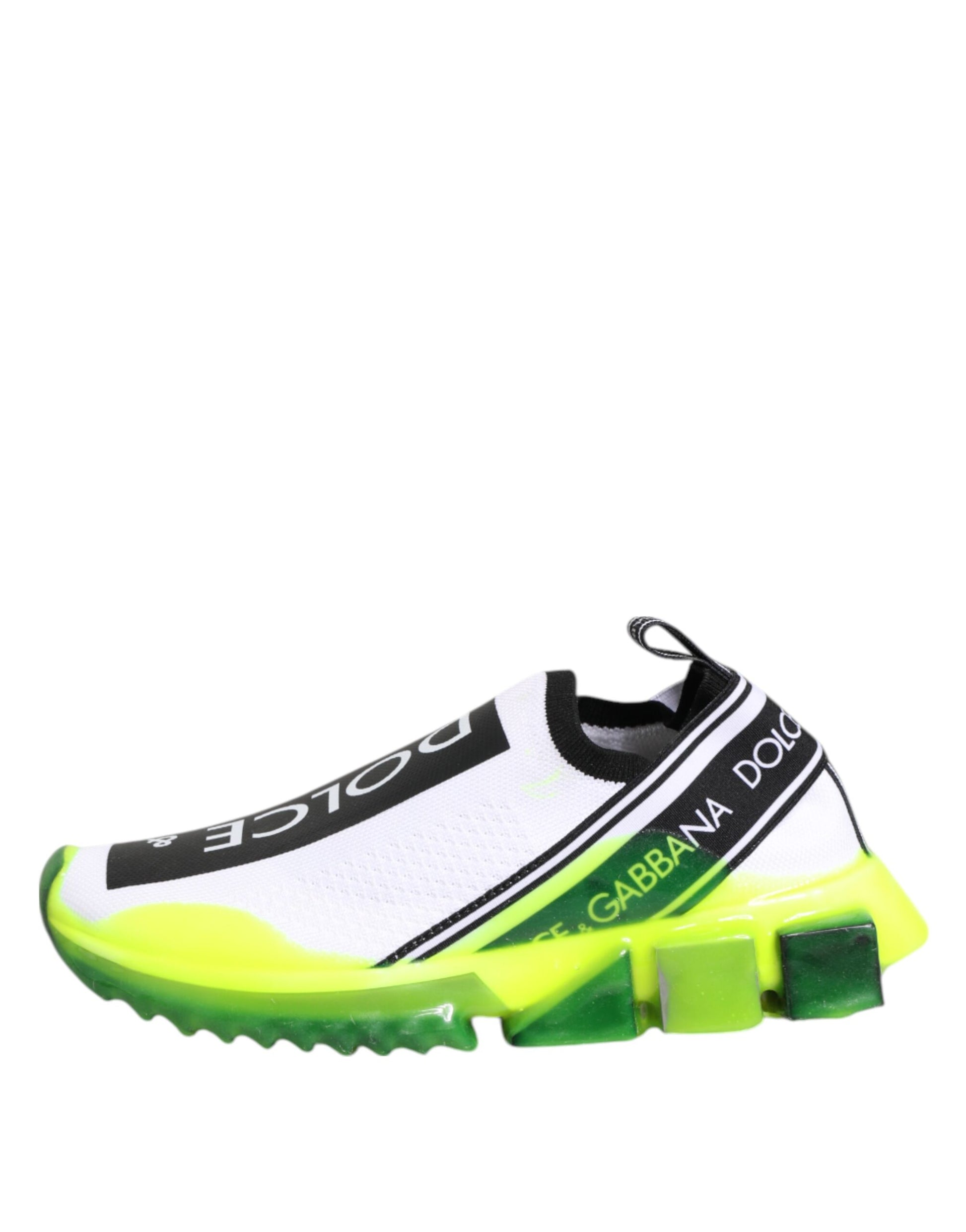 Dolce & Gabbana Black White Slip On Sorrento Sneakers Shoes Curated Luxury Accessories by Orvyn