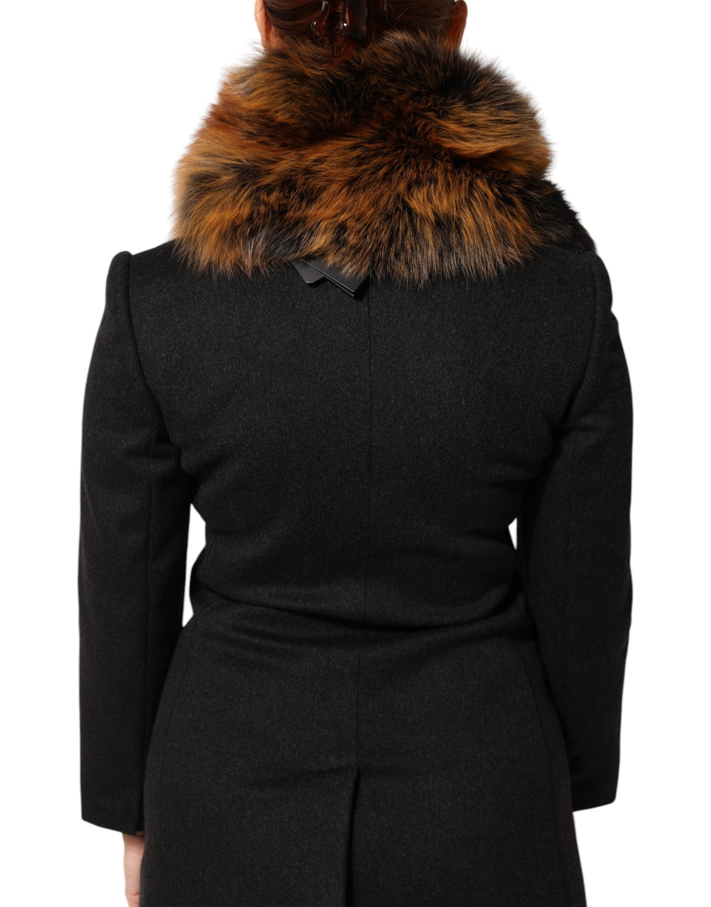 Dolce & Gabbana Brown Red Fox Fur Neck Cashmere Warmer Scarf Curated Luxury Accessories by Orvyn