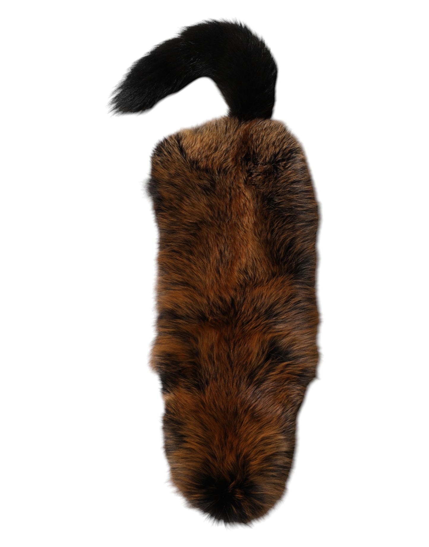 Dolce & Gabbana Brown Red Fox Fur Neck Cashmere Warmer Scarf Curated Luxury Accessories by Orvyn