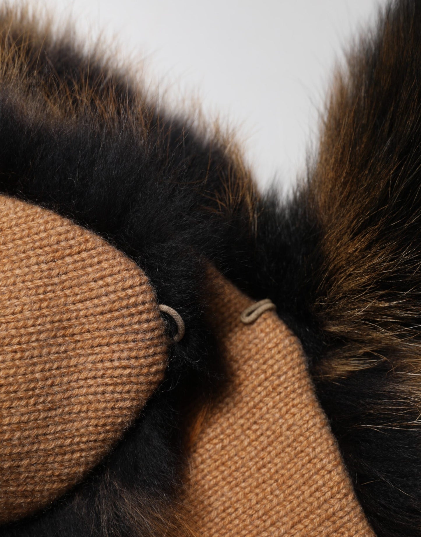 Dolce & Gabbana Brown Red Fox Fur Neck Cashmere Warmer Scarf Curated Luxury Accessories by Orvyn
