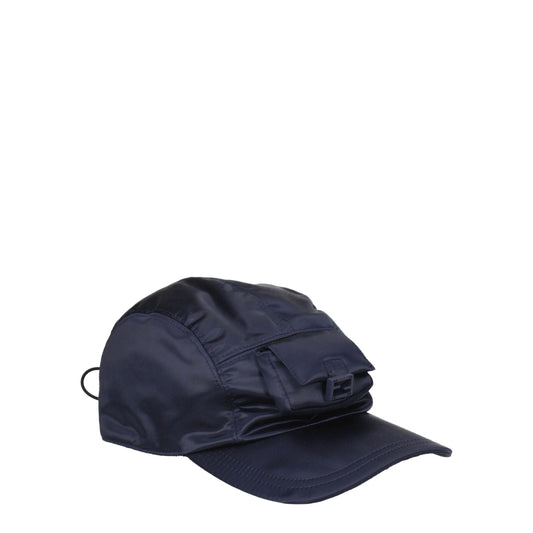 Fendi Blue Polyamide Cap (Baseball Hat) Curated Luxury Accessories by Orvyn