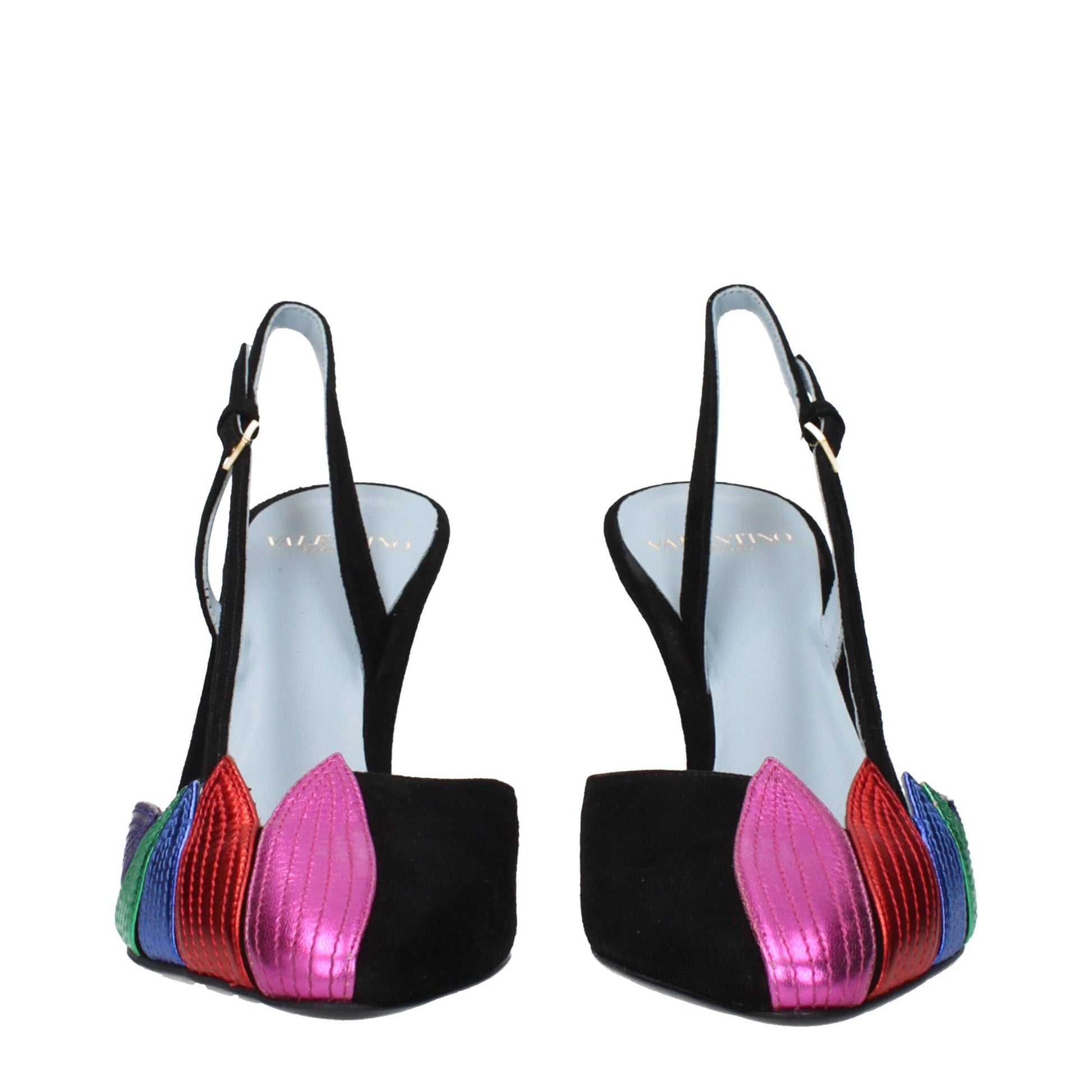 Valentino Garavani Black Leather High Heel Pumps Curated Luxury Accessories by Orvyn