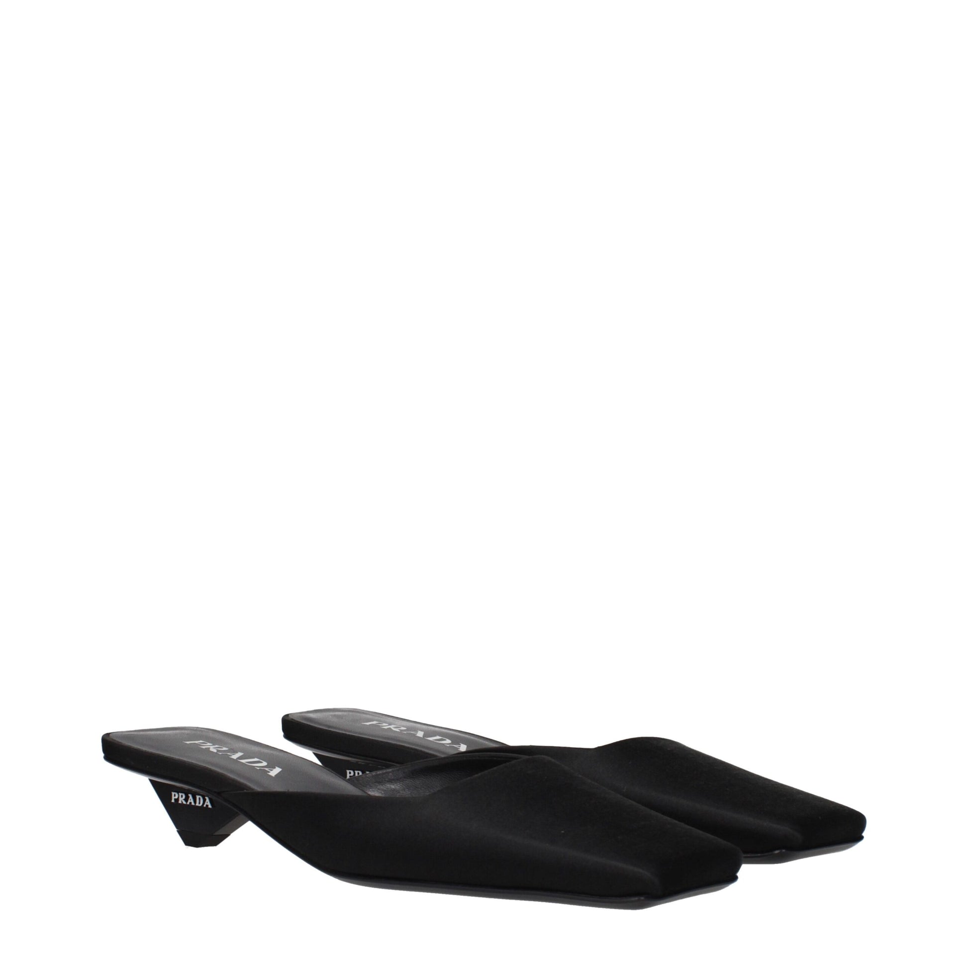 Prada Black Satin Flat Sandals Curated Luxury Accessories by Orvyn