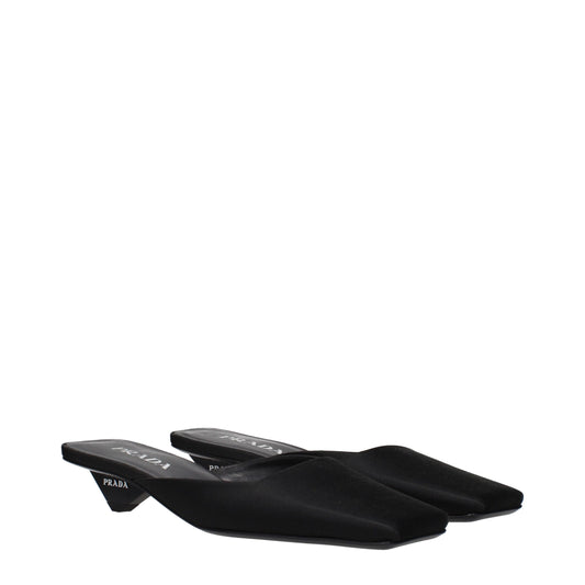 Prada Black Satin Flat Sandals Curated Luxury Accessories by Orvyn