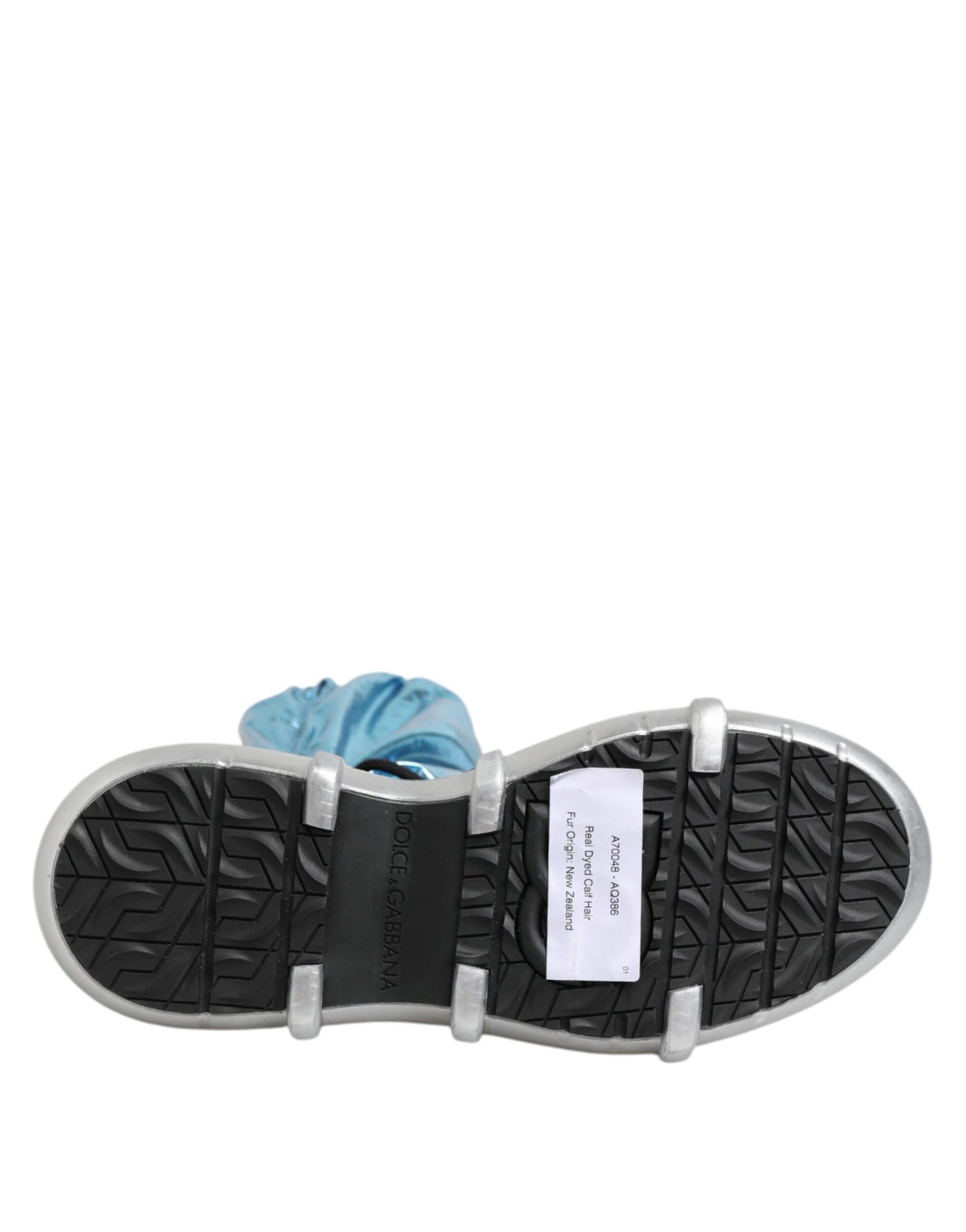 Dolce & Gabbana Blue Lace Up Over The Knee Socks Men Boots Shoes Curated Luxury Accessories by Orvyn