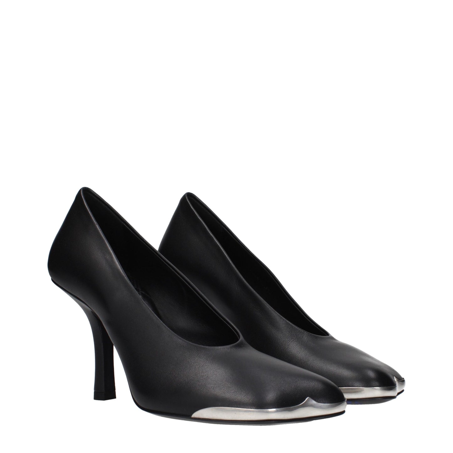 Burberry Black Leather High Heel Pumps Curated Luxury Accessories by Orvyn