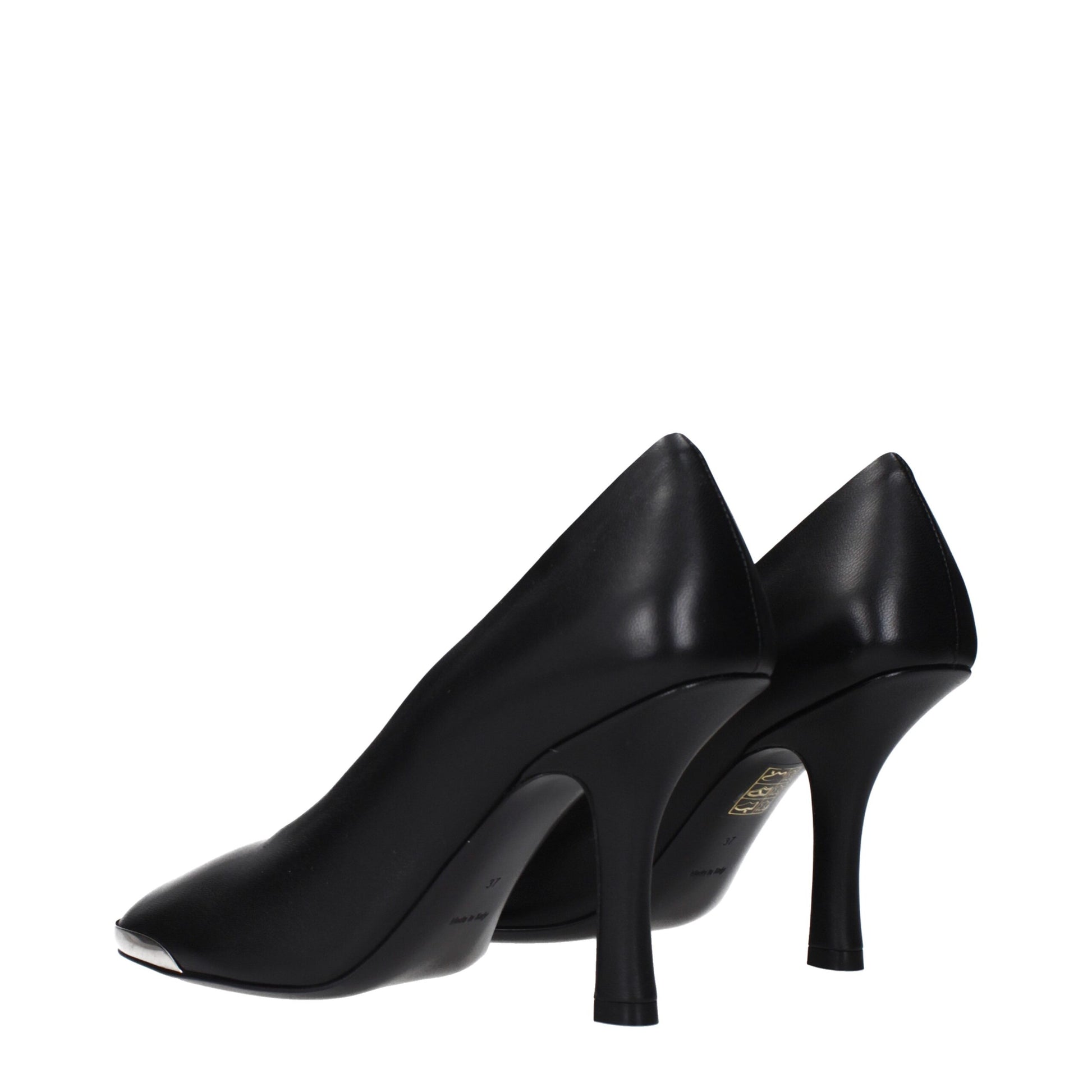 Burberry Black Leather High Heel Pumps Curated Luxury Accessories by Orvyn