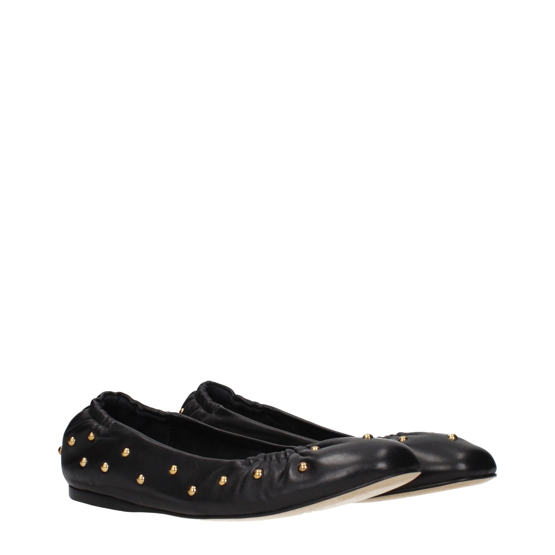 Chloé Black Leather Ballet Flats Curated Luxury Accessories by Orvyn