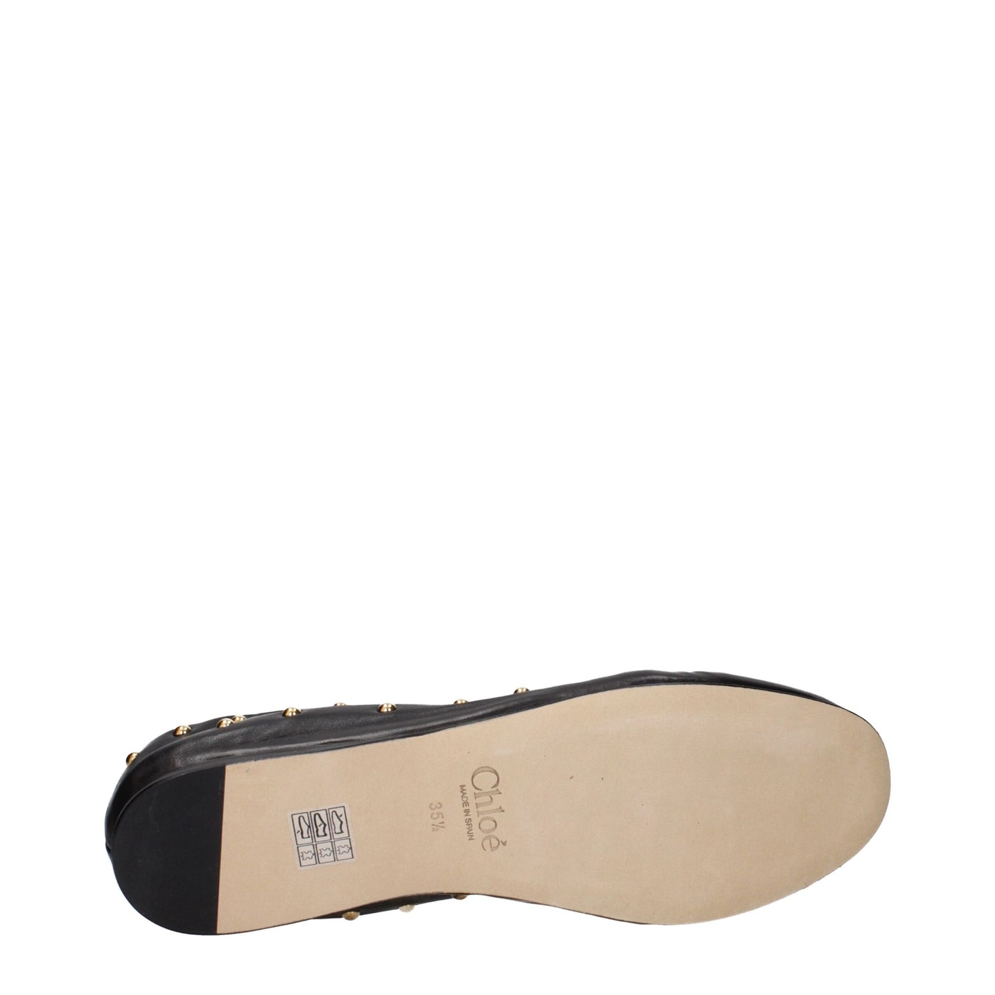 Chloé Black Leather Ballet Flats Curated Luxury Accessories by Orvyn