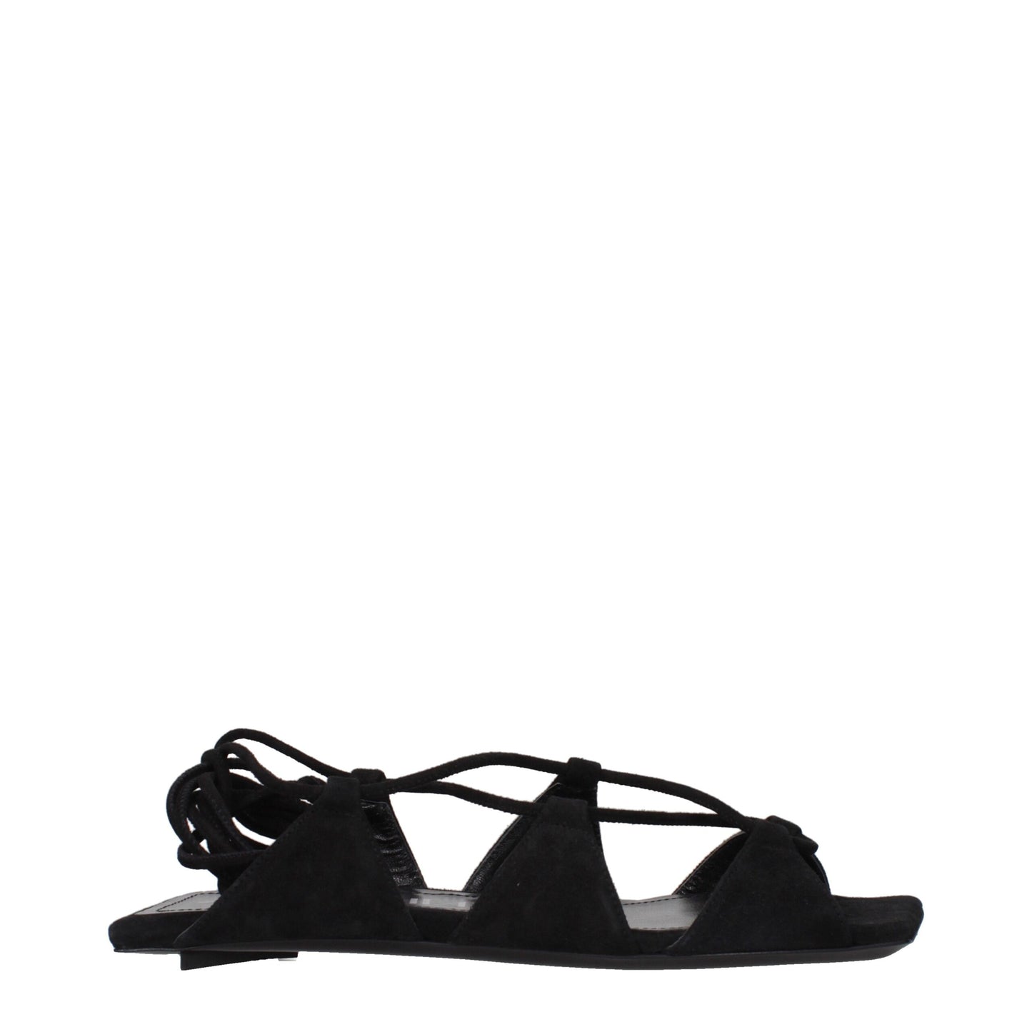 The Attico Black Leather Flat Sandals Curated Luxury Accessories by Orvyn