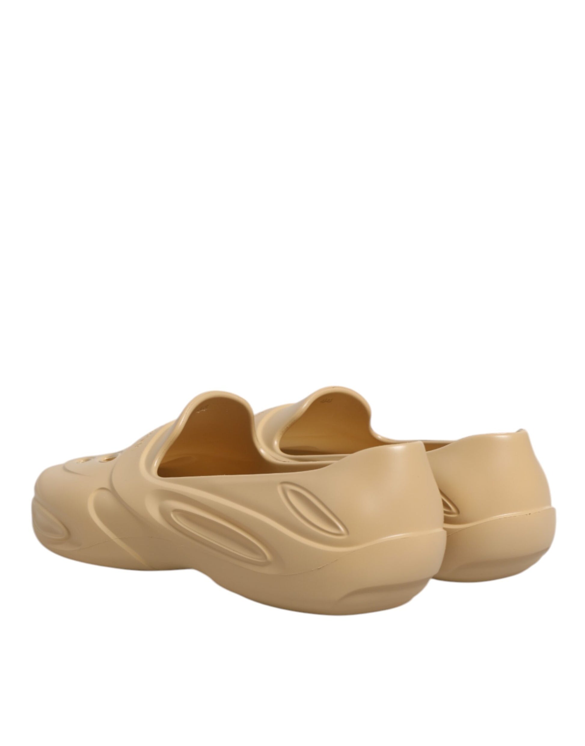 Dolce & Gabbana Beige Rubber Slides Low Top Sneakers Shoes Curated Luxury Accessories by Orvyn