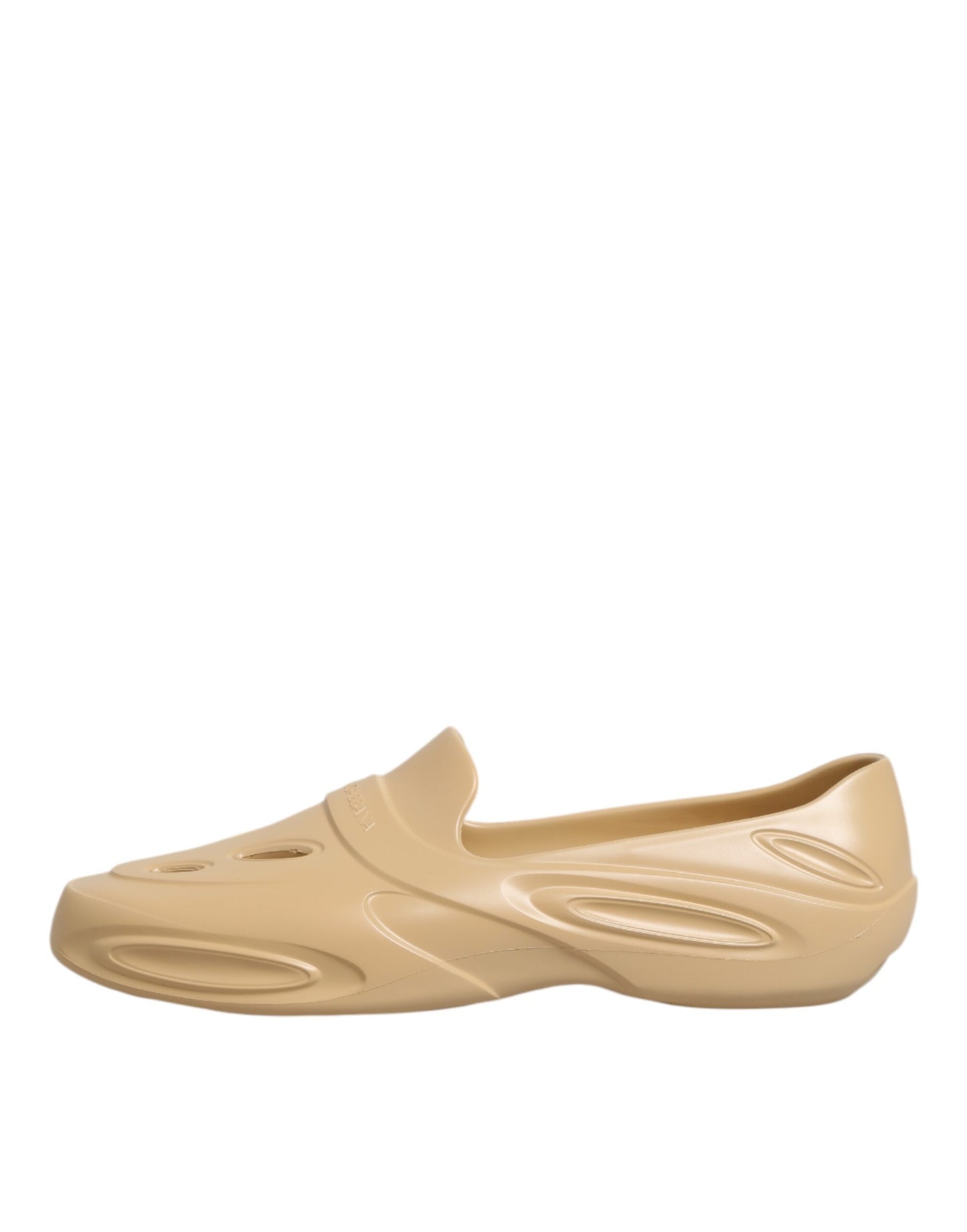 Dolce & Gabbana Beige Rubber Slides Low Top Sneakers Shoes Curated Luxury Accessories by Orvyn