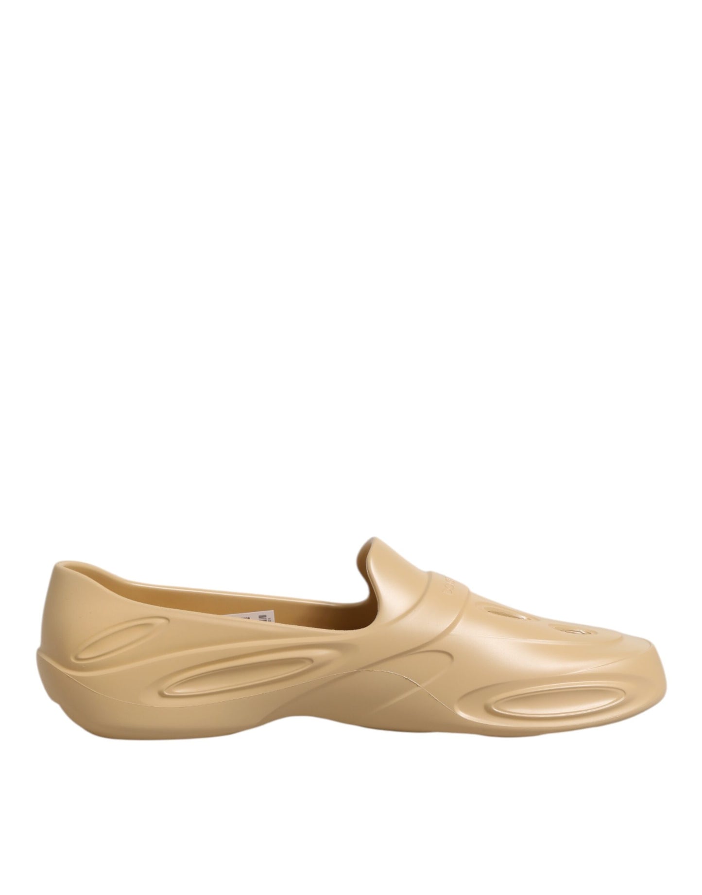 Dolce & Gabbana Beige Rubber Slides Low Top Sneakers Shoes Curated Luxury Accessories by Orvyn