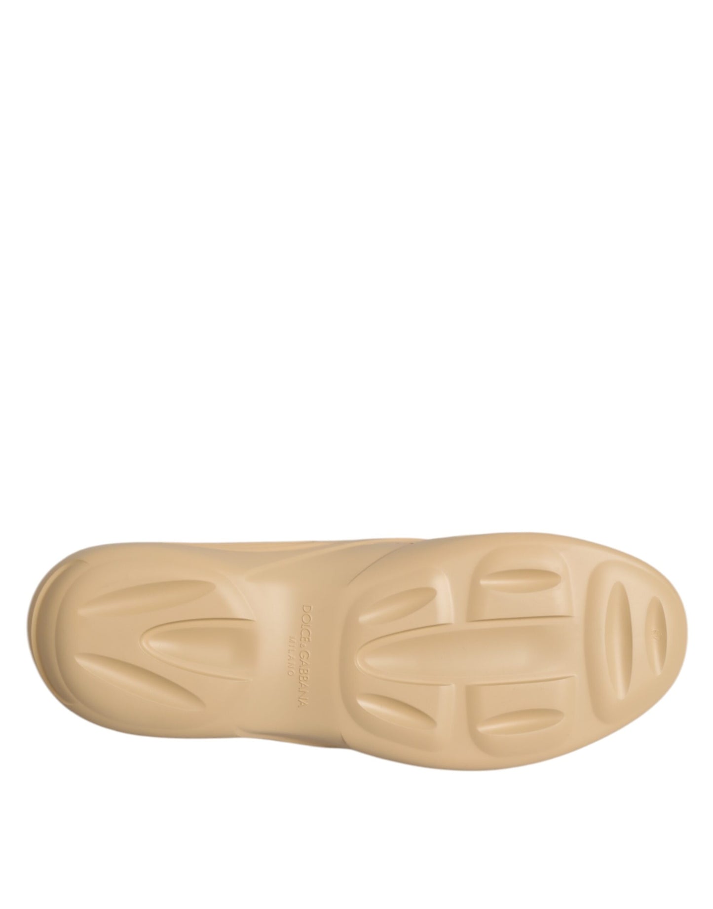 Dolce & Gabbana Beige Rubber Slides Low Top Sneakers Shoes Curated Luxury Accessories by Orvyn
