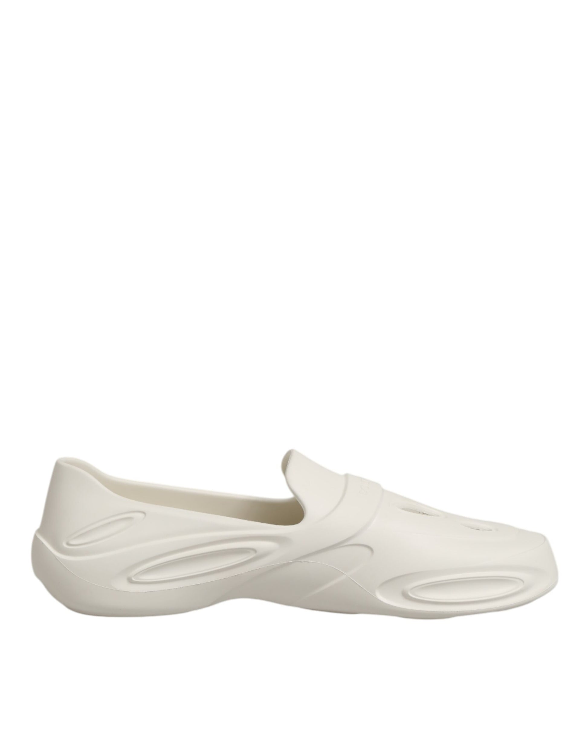 Dolce & Gabbana White Rubber Slides Low Top Sneakers Shoes Curated Luxury Accessories by Orvyn