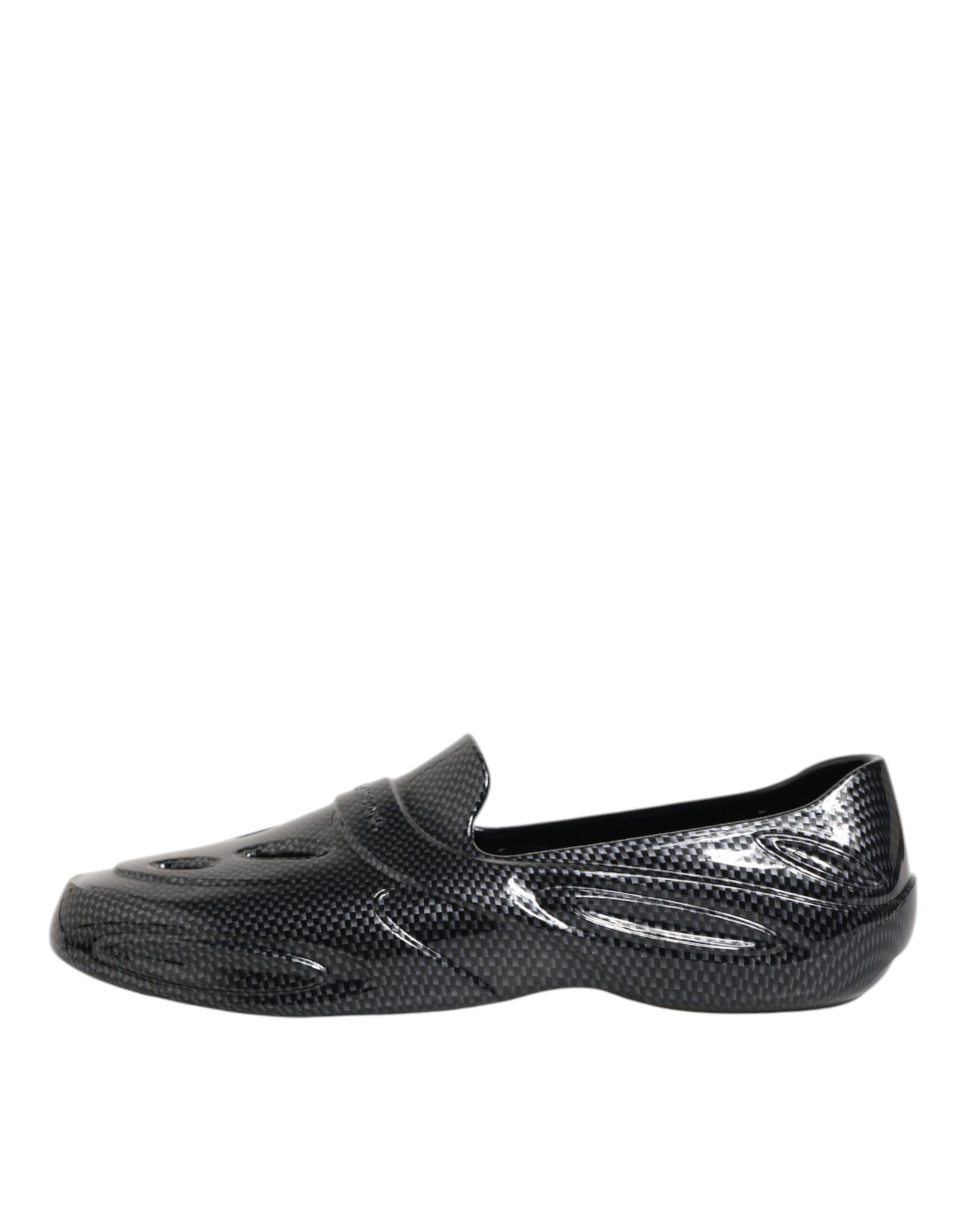 Dolce & Gabbana Black Rubber Slides Low Top Sneakers Shoes Curated Luxury Accessories by Orvyn