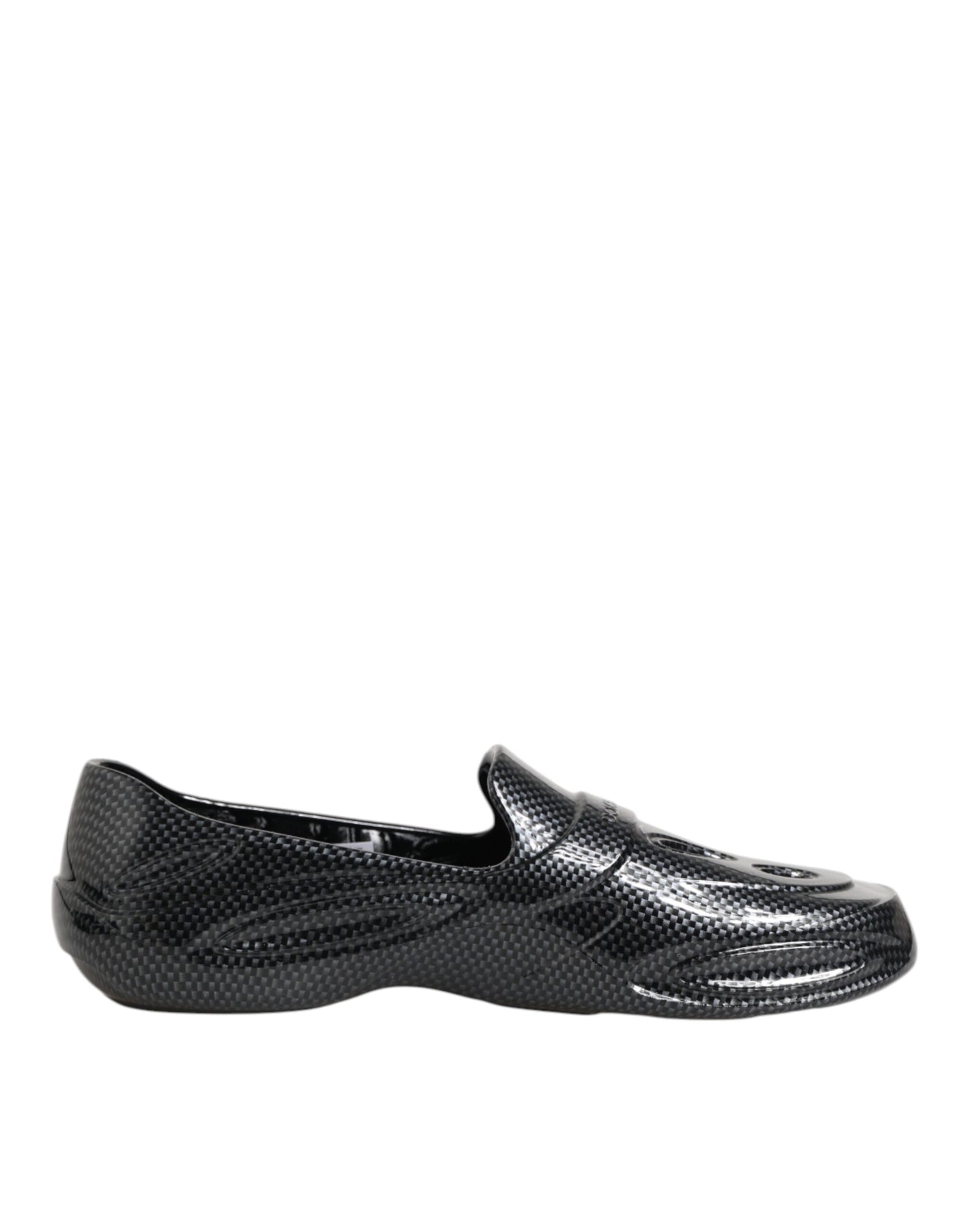 Dolce & Gabbana Black Rubber Slides Low Top Sneakers Shoes Curated Luxury Accessories by Orvyn
