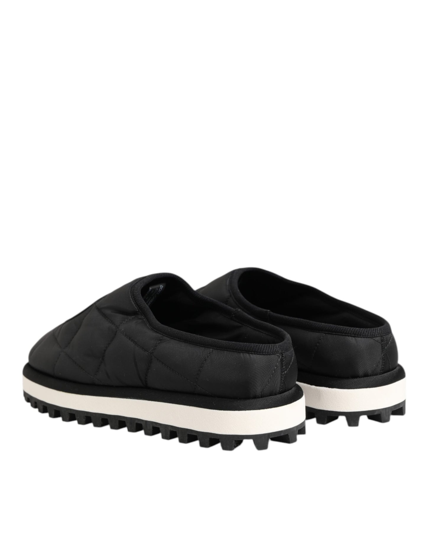 Dolce & Gabbana Black Nylon Low Top Slip On Sneaker Shoes Curated Luxury Accessories by Orvyn
