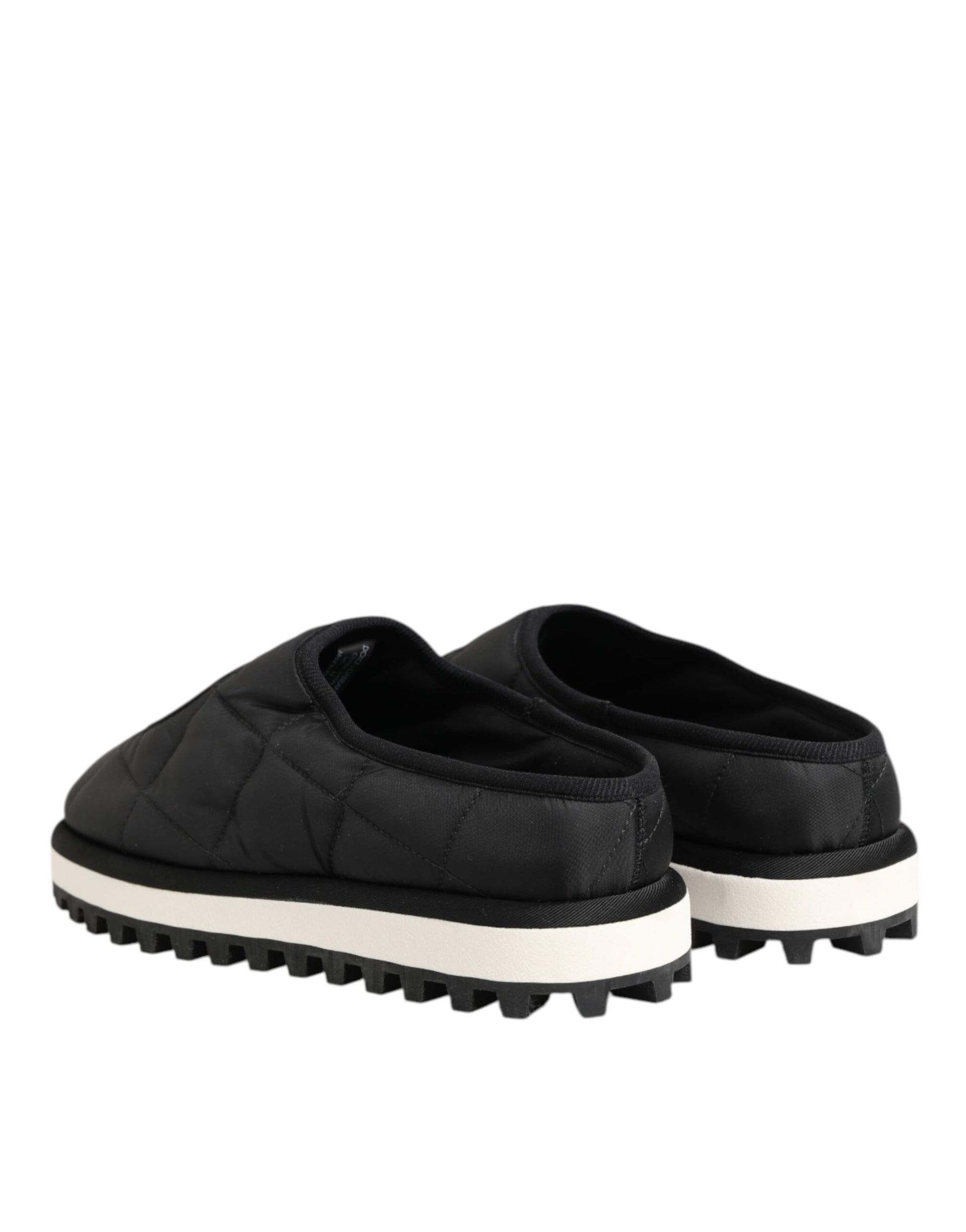 Dolce & Gabbana Black Nylon Low Top Slip On Sneaker Shoes Curated Luxury Accessories by Orvyn