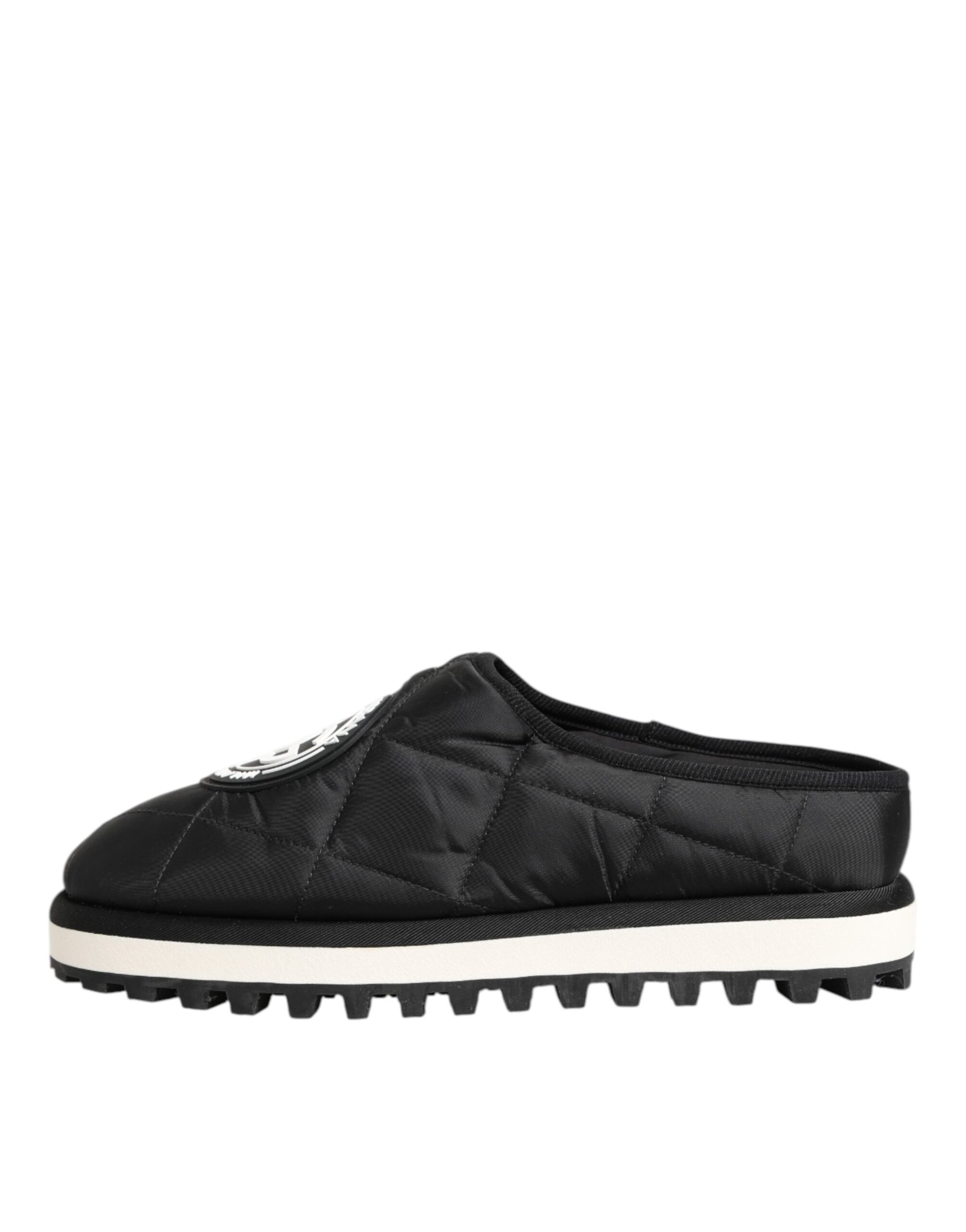 Dolce & Gabbana Black Nylon Low Top Slip On Sneaker Shoes Curated Luxury Accessories by Orvyn