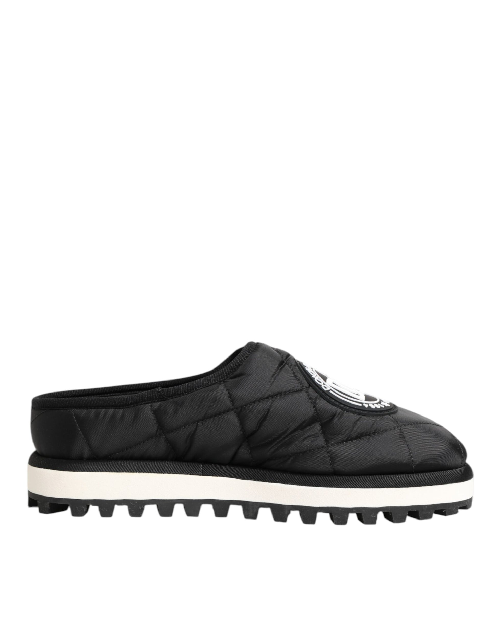 Dolce & Gabbana Black Nylon Low Top Slip On Sneaker Shoes Curated Luxury Accessories by Orvyn