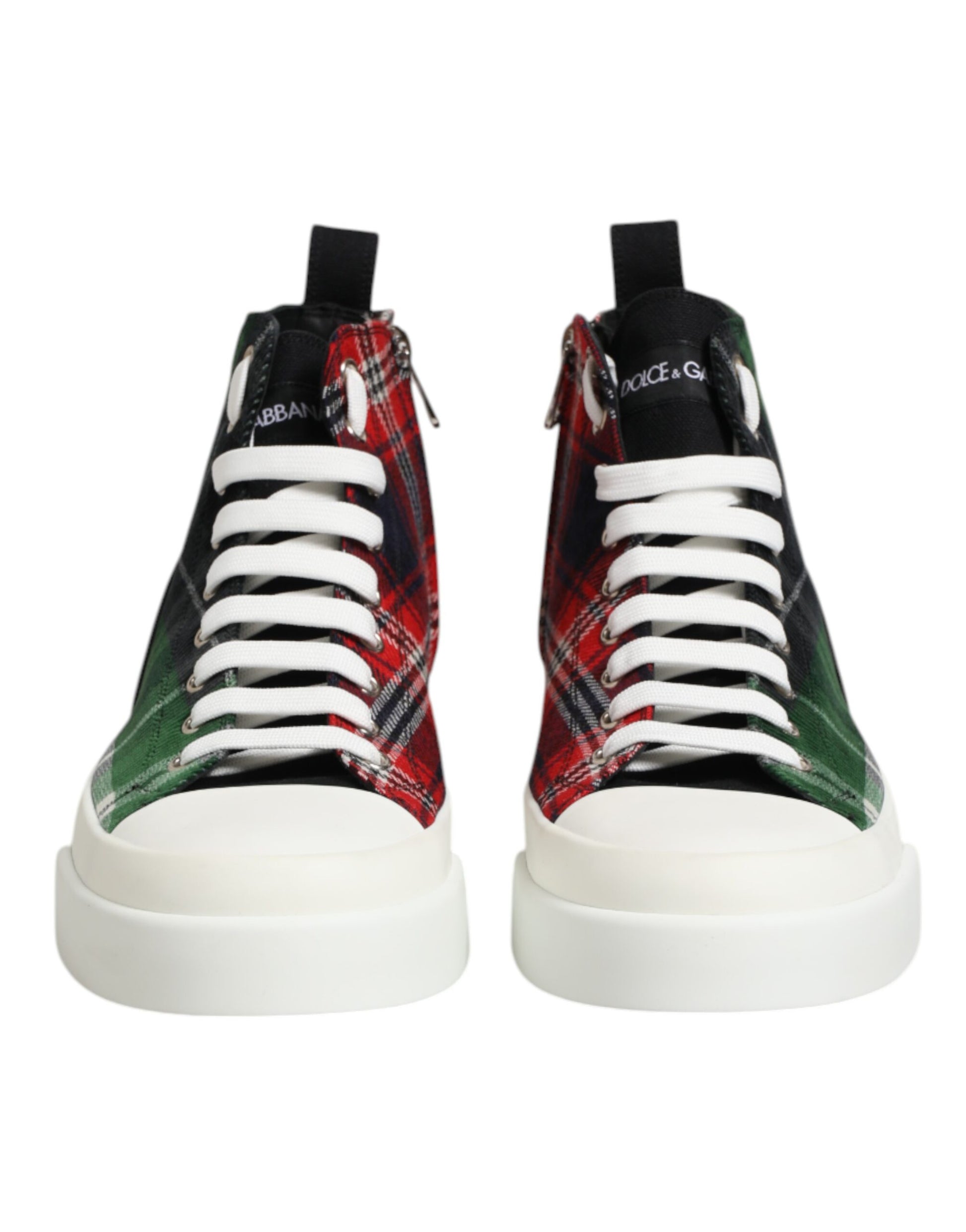 Dolce & Gabbana Multicolor Cotton High Top Men Sneakers Shoes Curated Luxury Accessories by Orvyn