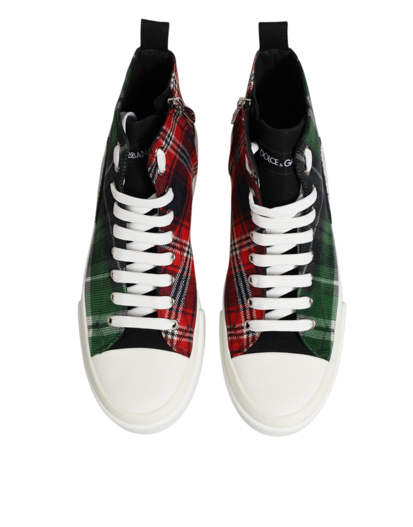 Dolce & Gabbana Multicolor Cotton High Top Men Sneakers Shoes Curated Luxury Accessories by Orvyn