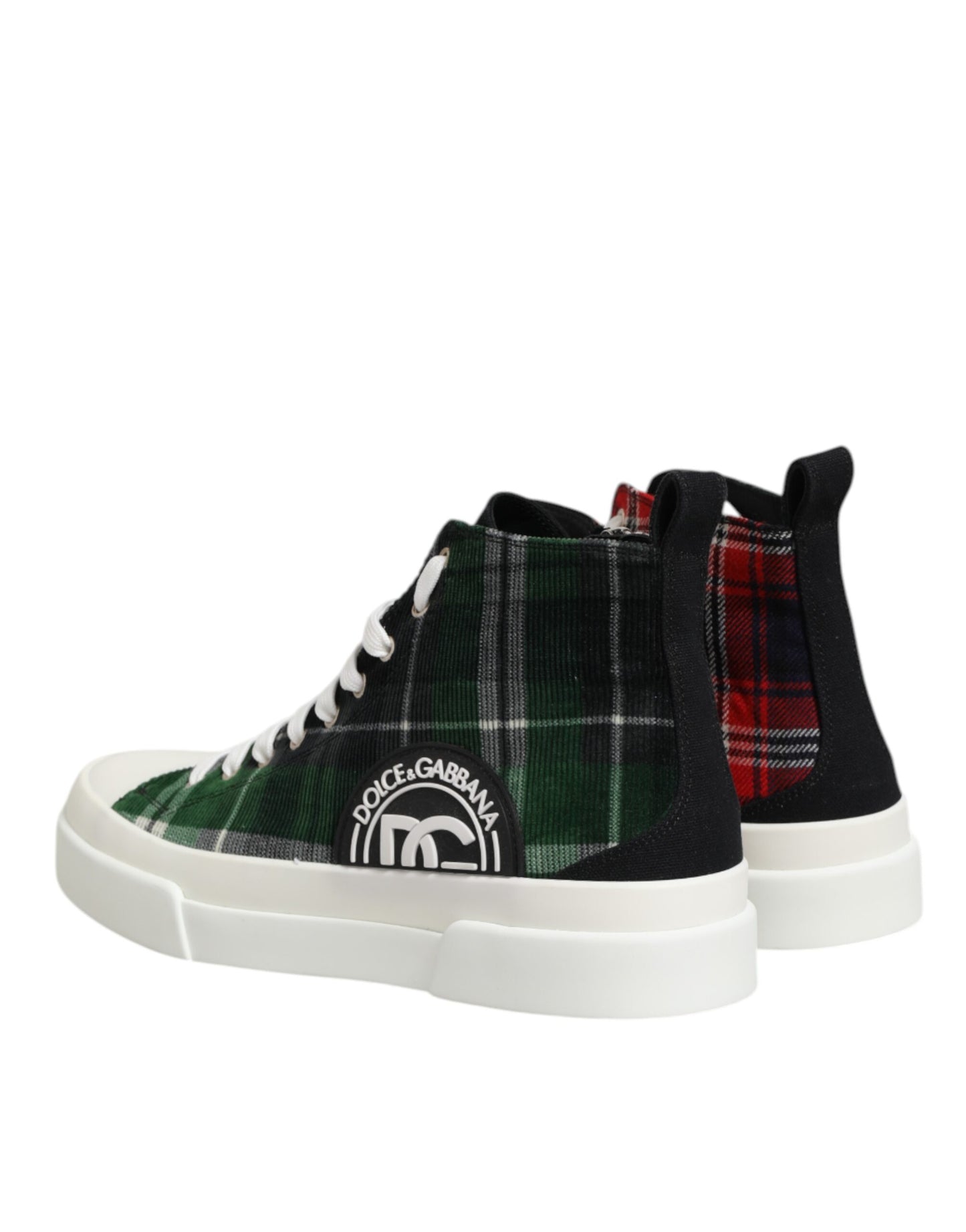 Dolce & Gabbana Multicolor Cotton High Top Men Sneakers Shoes Curated Luxury Accessories by Orvyn