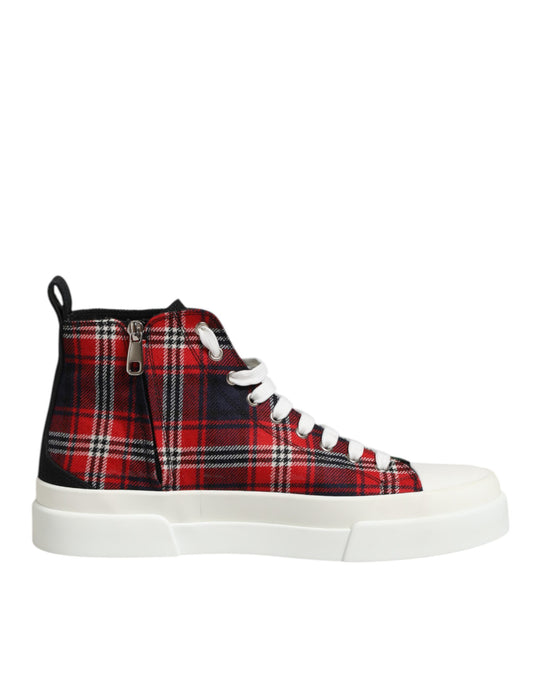 Dolce & Gabbana Multicolor Cotton High Top Men Sneakers Shoes Curated Luxury Accessories by Orvyn