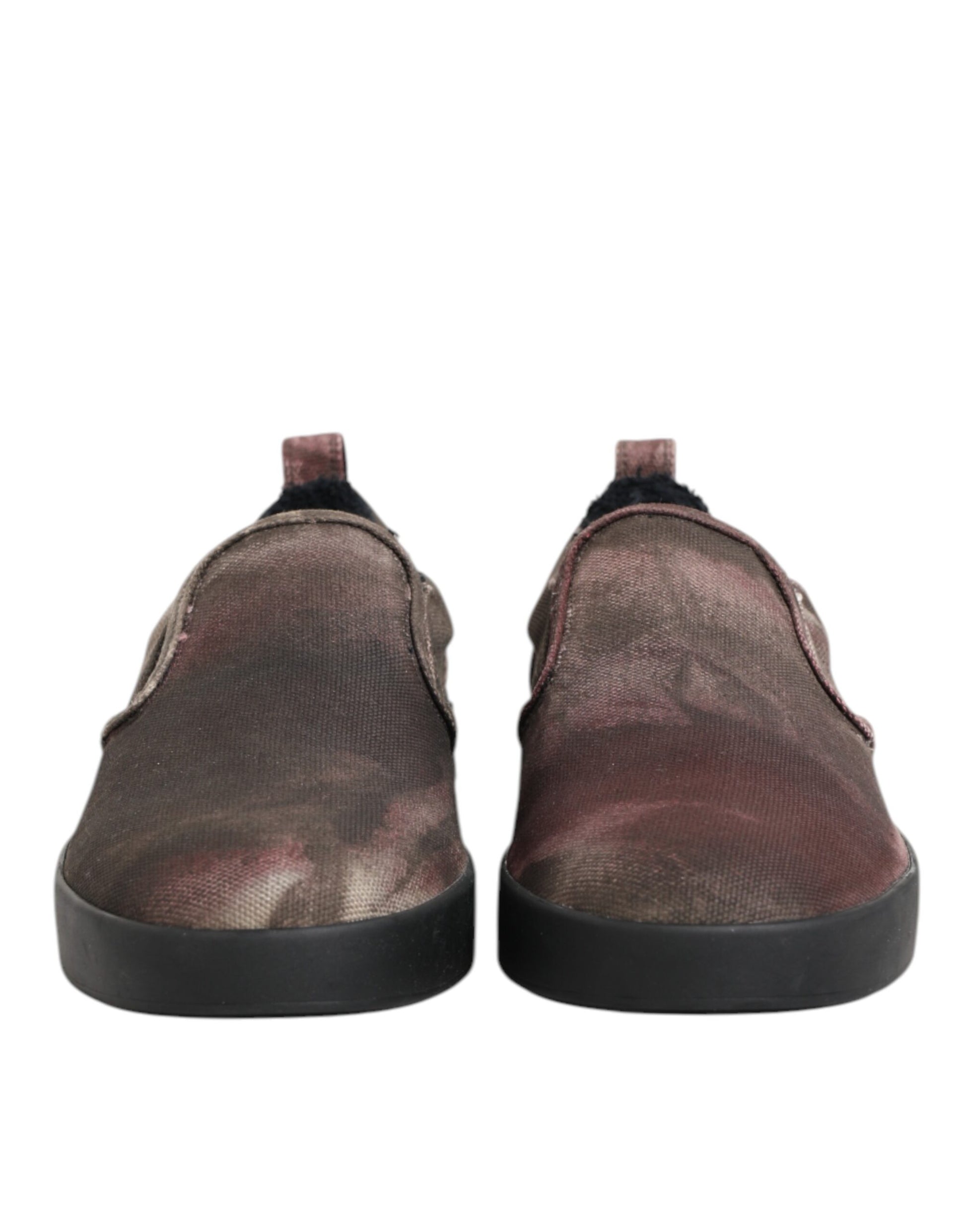 Dolce & Gabbana Multicolor Cotton Low Top Slip On Men Sneakers Shoes Curated Luxury Accessories by Orvyn