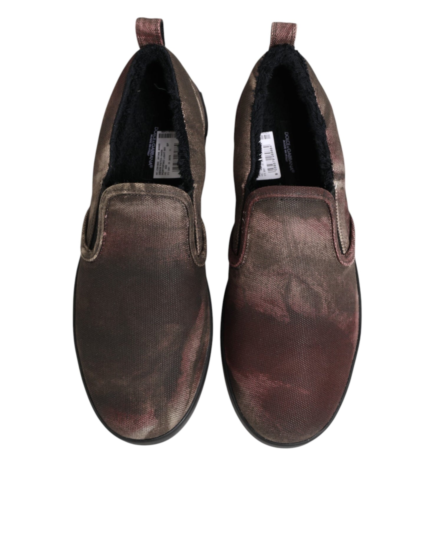 Dolce & Gabbana Multicolor Cotton Low Top Slip On Men Sneakers Shoes Curated Luxury Accessories by Orvyn