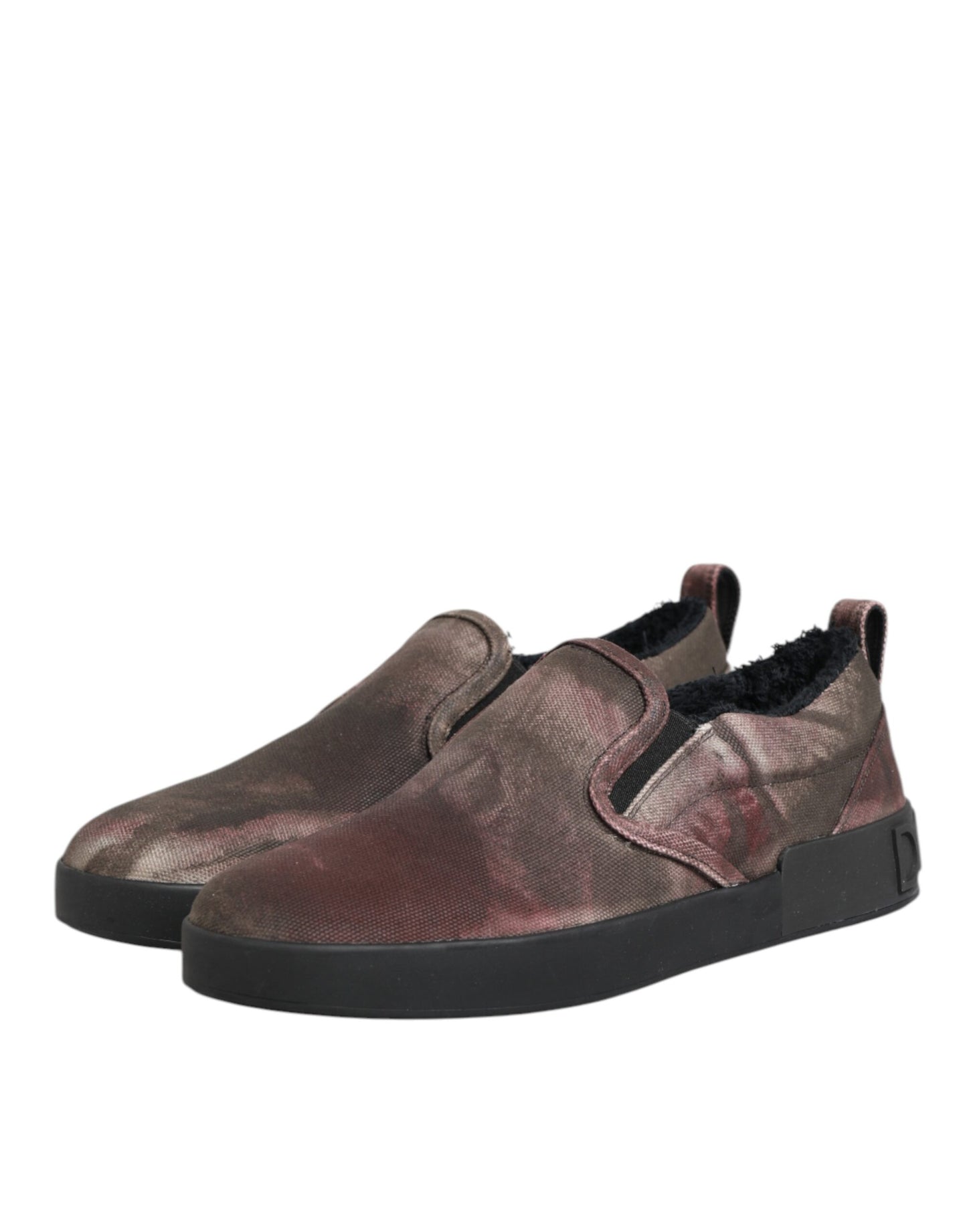 Dolce & Gabbana Multicolor Cotton Low Top Slip On Men Sneakers Shoes Curated Luxury Accessories by Orvyn