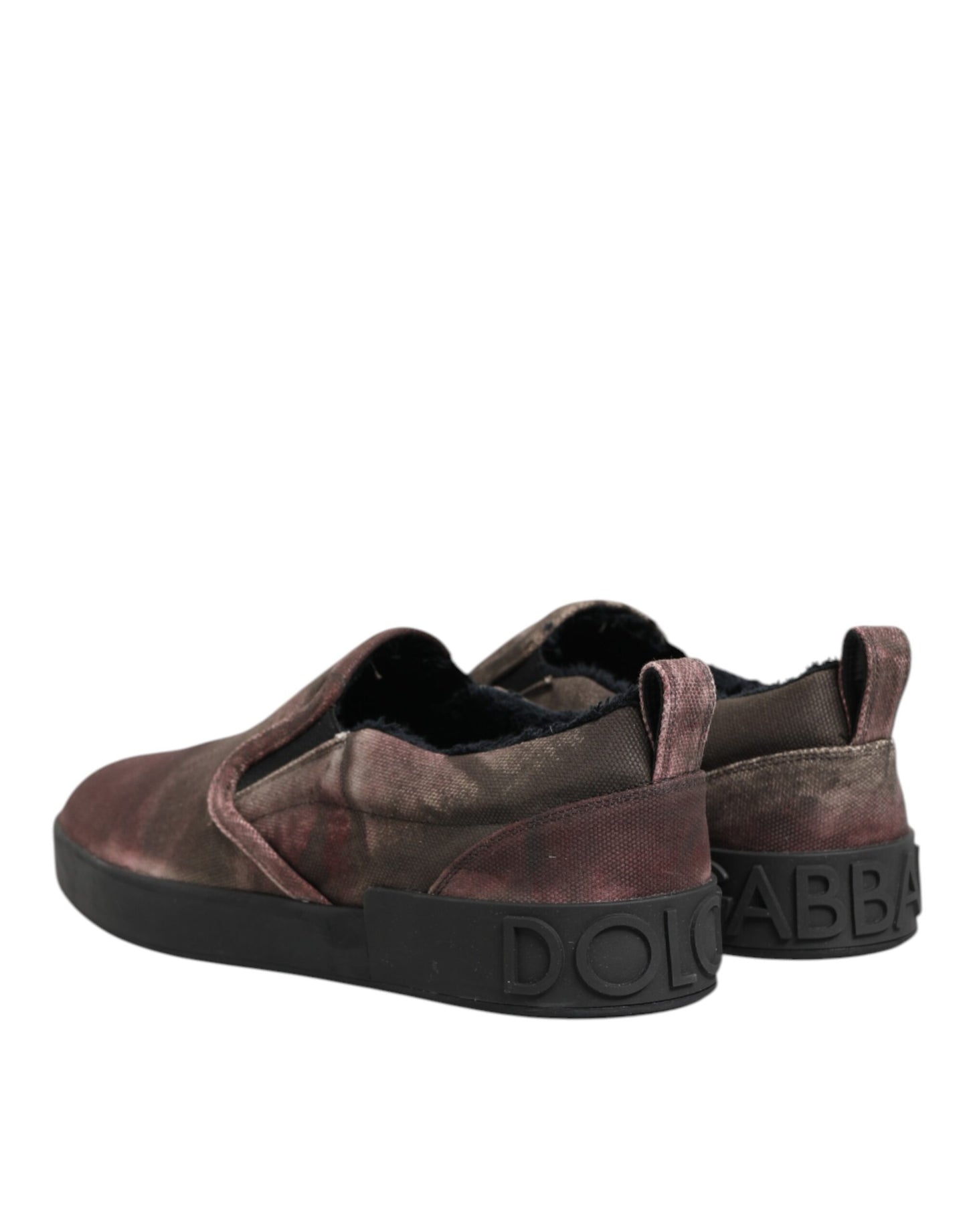 Dolce & Gabbana Multicolor Cotton Low Top Slip On Men Sneakers Shoes Curated Luxury Accessories by Orvyn