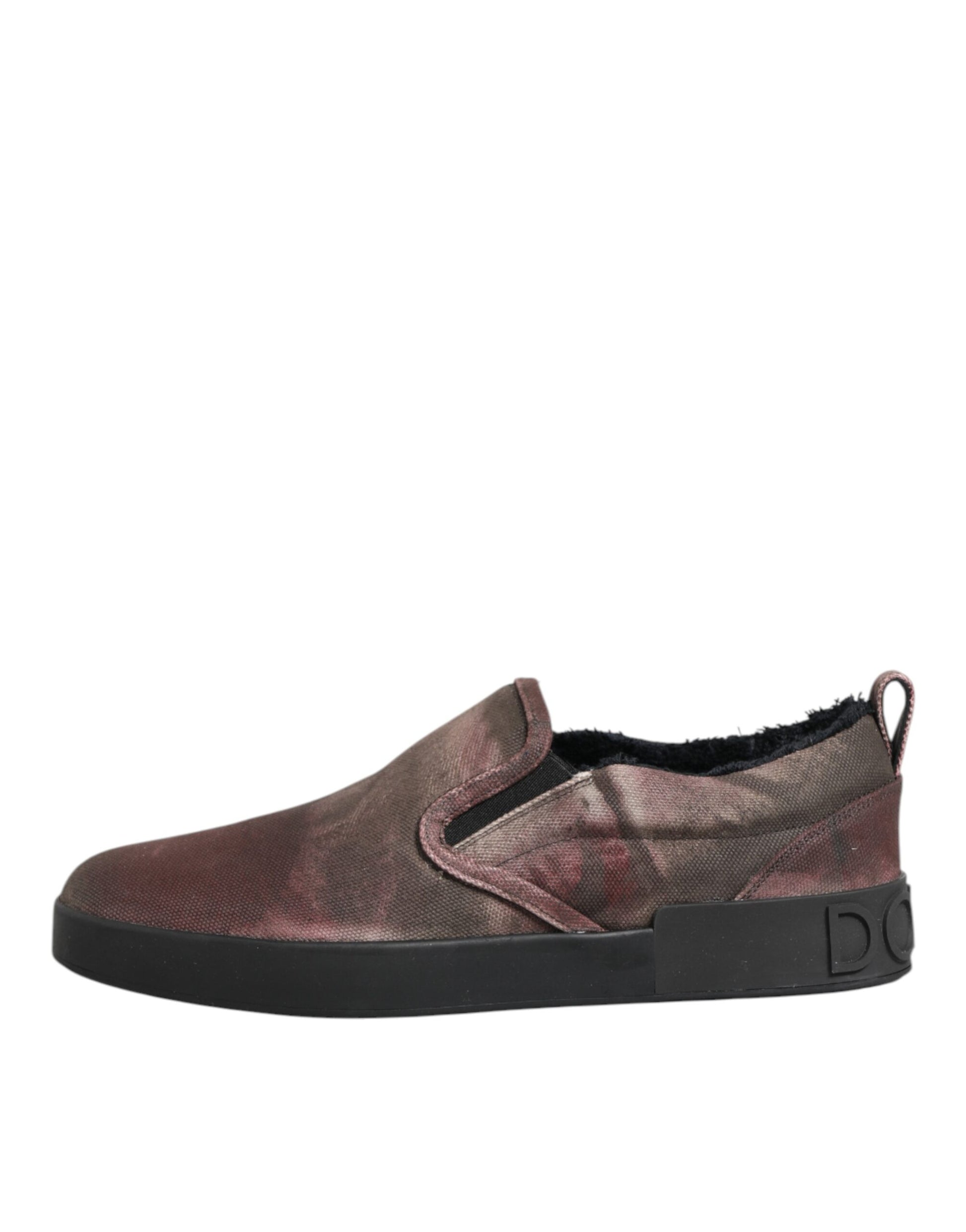 Dolce & Gabbana Multicolor Cotton Low Top Slip On Men Sneakers Shoes Curated Luxury Accessories by Orvyn
