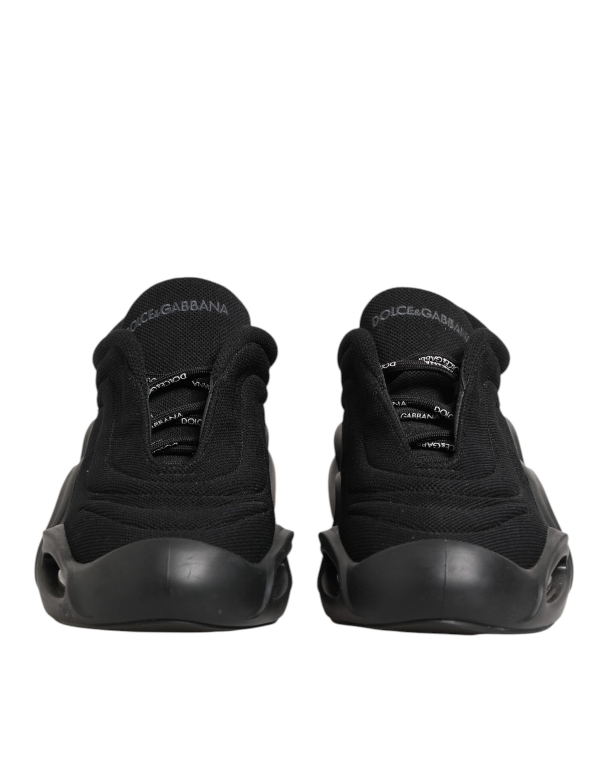 Dolce & Gabbana Black Lace Up Wave Low Top Men Sneaker Shoes Curated Luxury Accessories by Orvyn