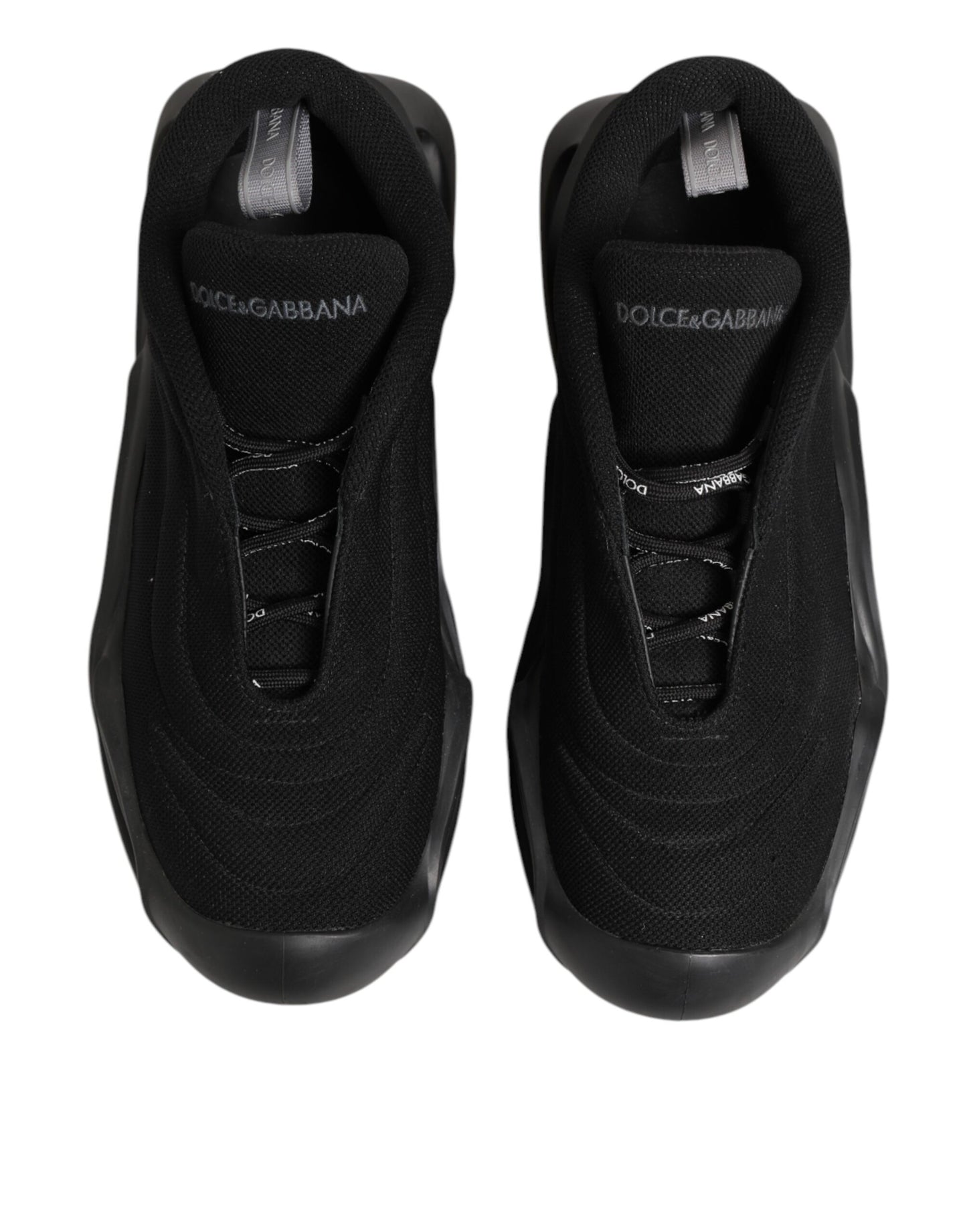 Dolce & Gabbana Black Lace Up Wave Low Top Men Sneaker Shoes Curated Luxury Accessories by Orvyn