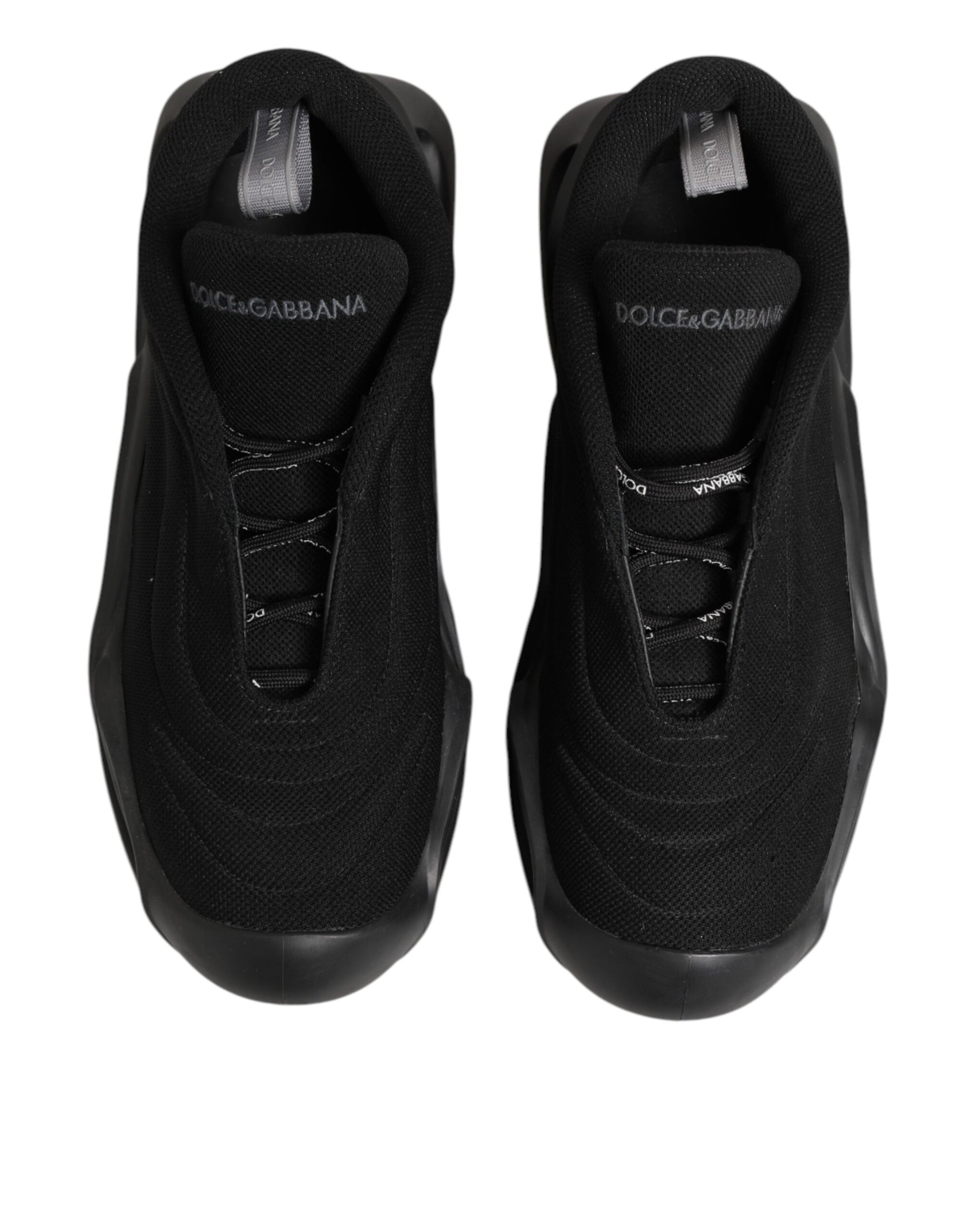 Dolce & Gabbana Black Lace Up Wave Low Top Men Sneaker Shoes Curated Luxury Accessories by Orvyn