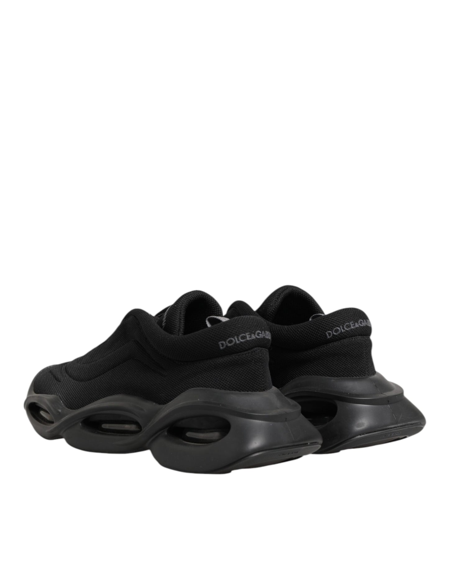 Dolce & Gabbana Black Lace Up Wave Low Top Men Sneaker Shoes Curated Luxury Accessories by Orvyn