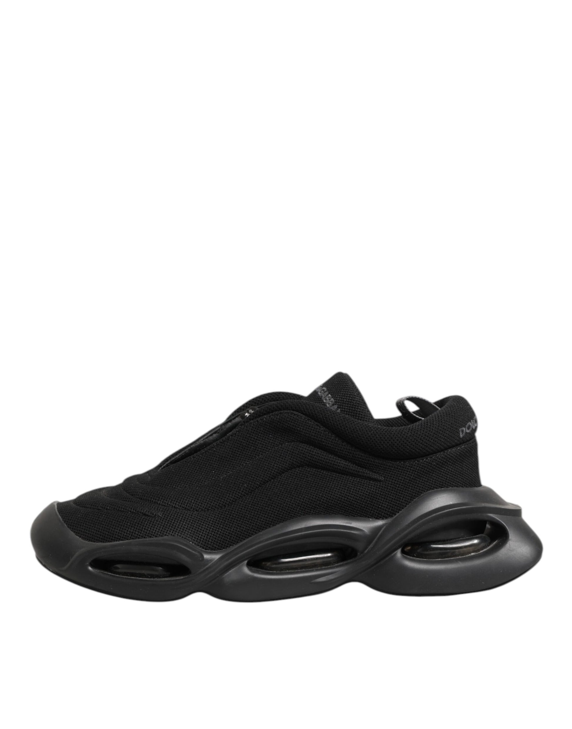 Dolce & Gabbana Black Lace Up Wave Low Top Men Sneaker Shoes Curated Luxury Accessories by Orvyn
