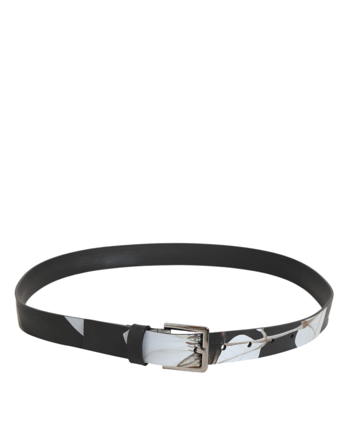 Dolce & Gabbana Multicolor PVC Floral Silver Buckle Men Belt Curated Luxury Accessories by Orvyn