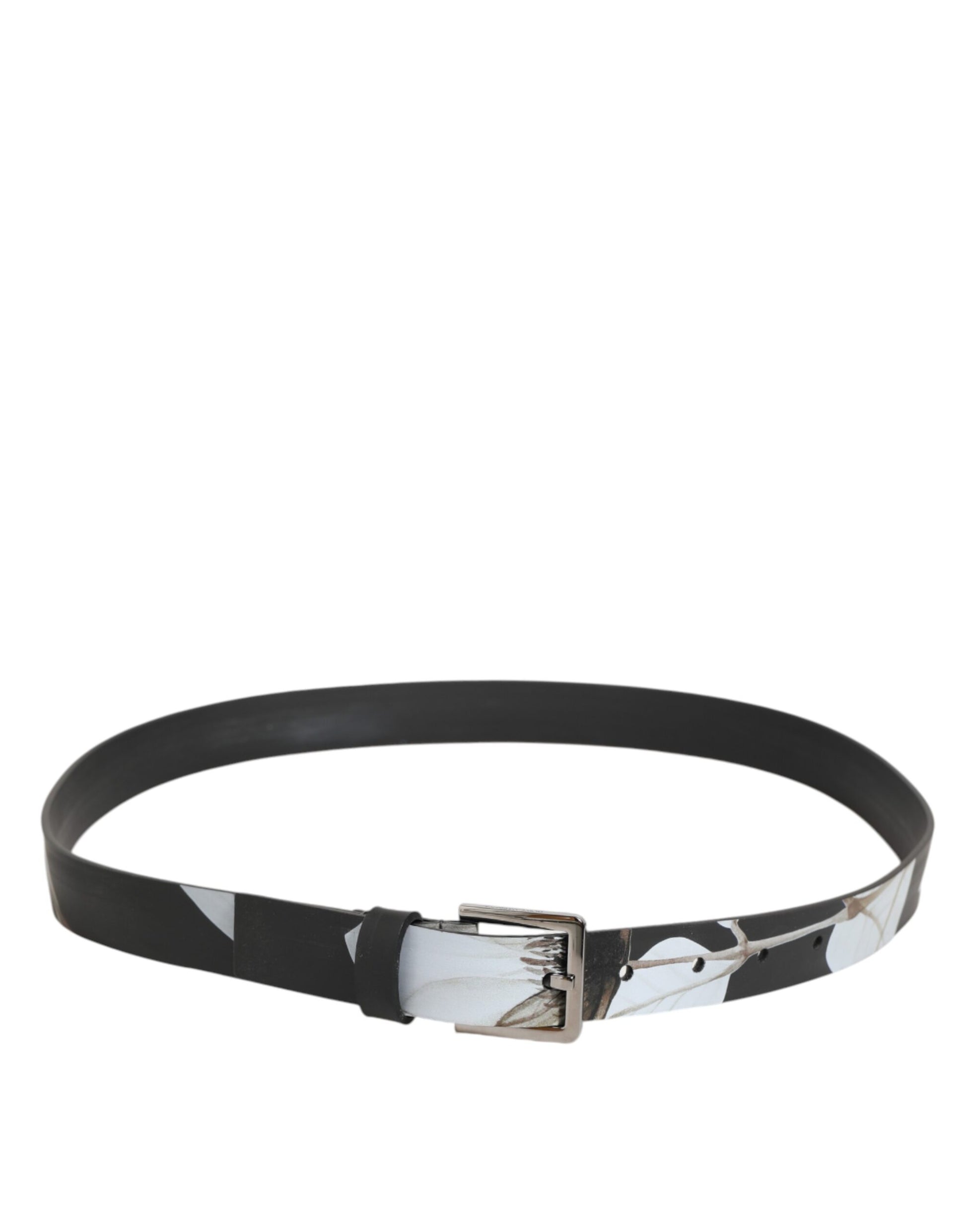 Dolce & Gabbana Multicolor PVC Floral Silver Buckle Men Belt Curated Luxury Accessories by Orvyn