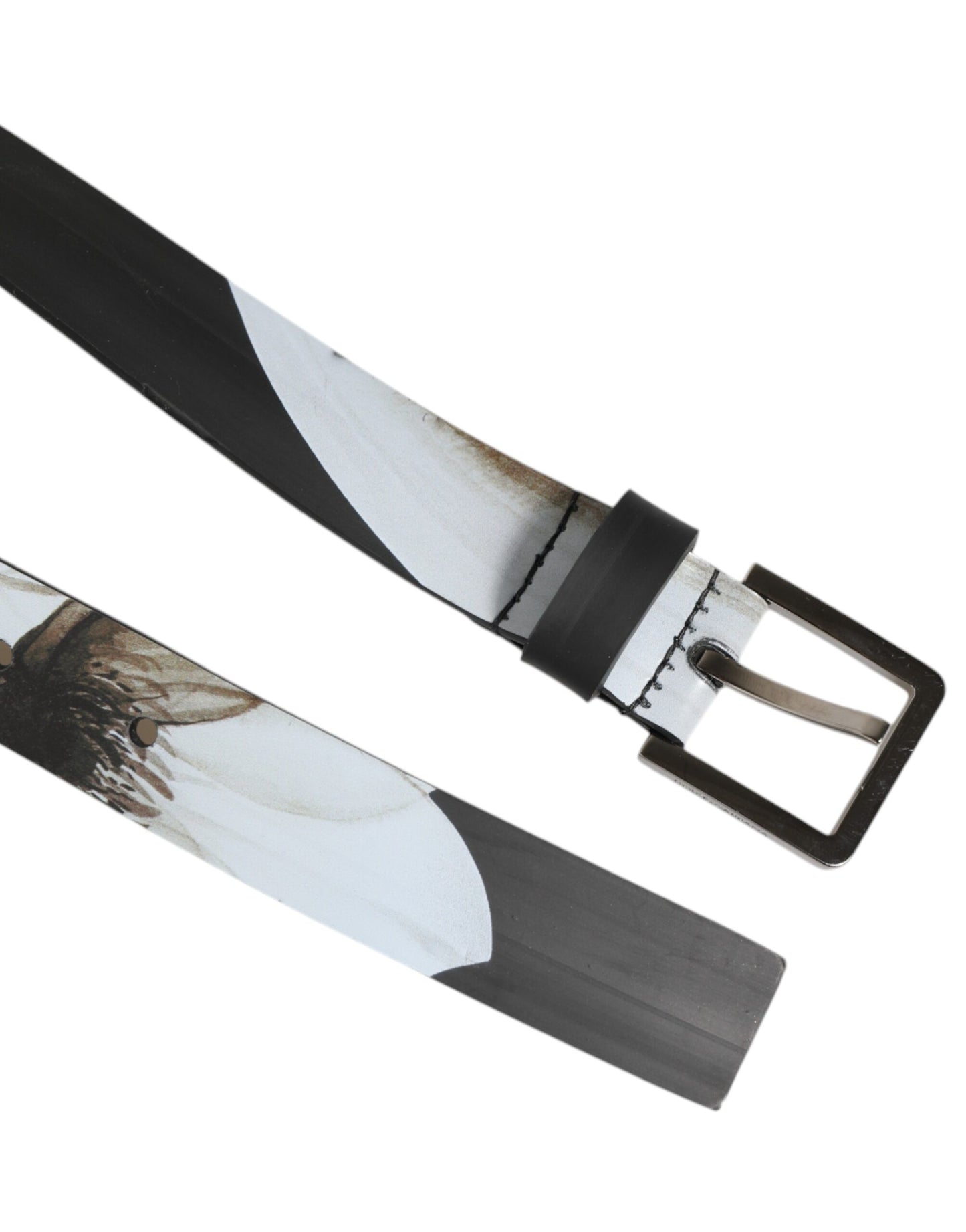 Dolce & Gabbana Multicolor PVC Floral Silver Buckle Men Belt Curated Luxury Accessories by Orvyn