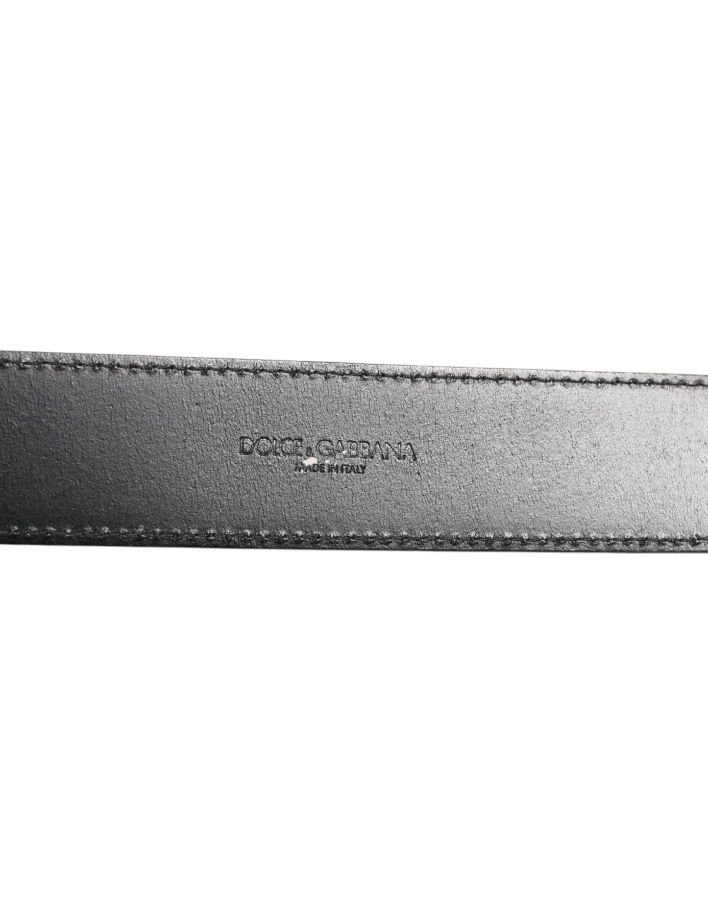 Dolce & Gabbana Black Leather Classic Metal Logo Buckle Belt Curated Luxury Accessories by Orvyn