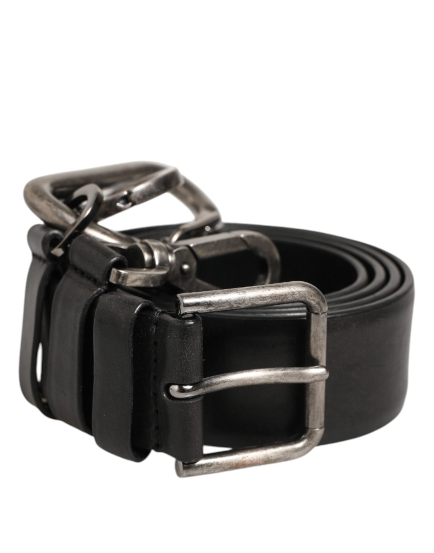 Dolce & Gabbana Black Key Ring Clip Attachments Buckle Belt Curated Luxury Accessories by Orvyn